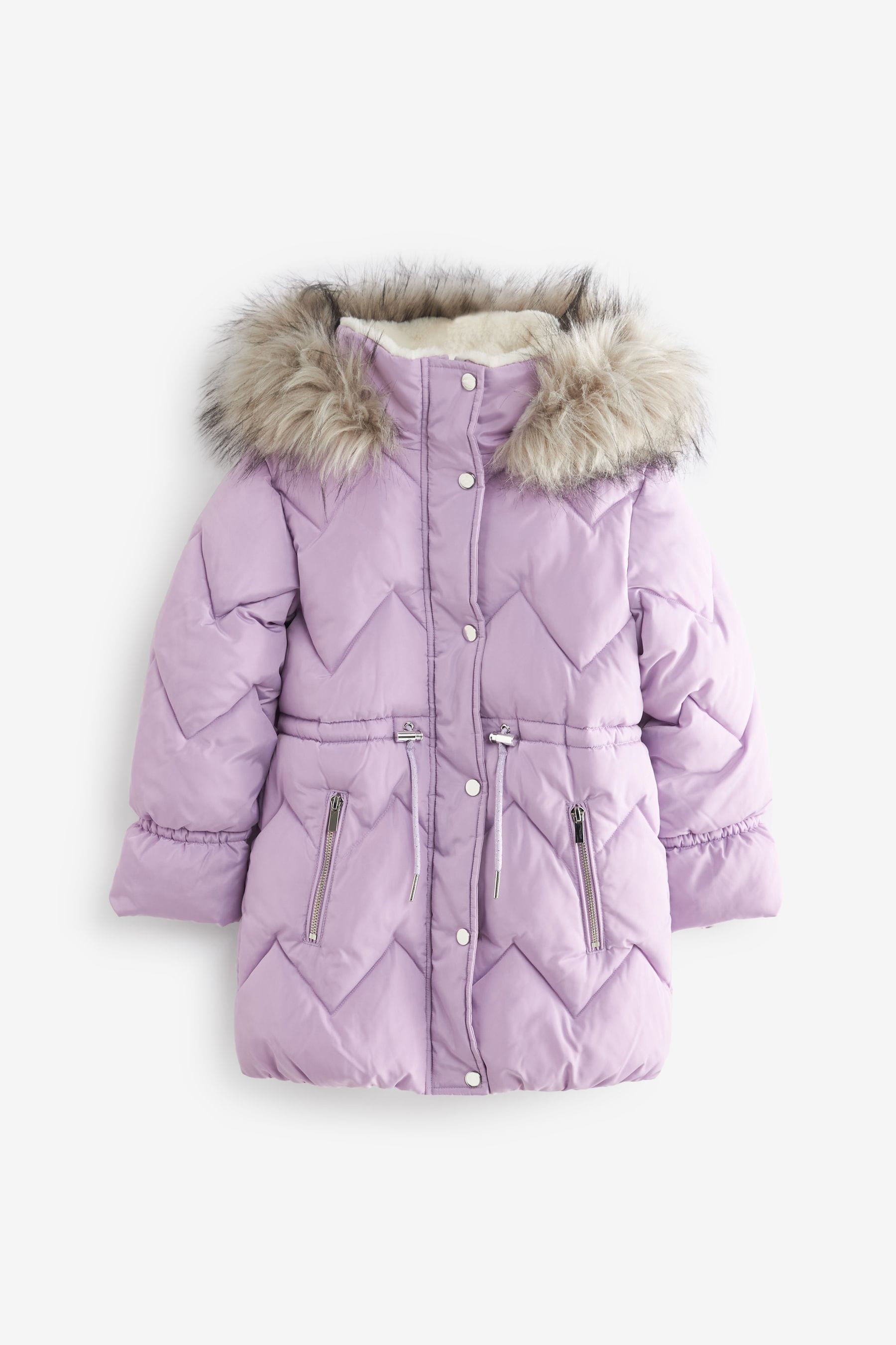 Buy Faux Fur Trim Shower Resistant Coat (3-16yrs) from Next Ireland