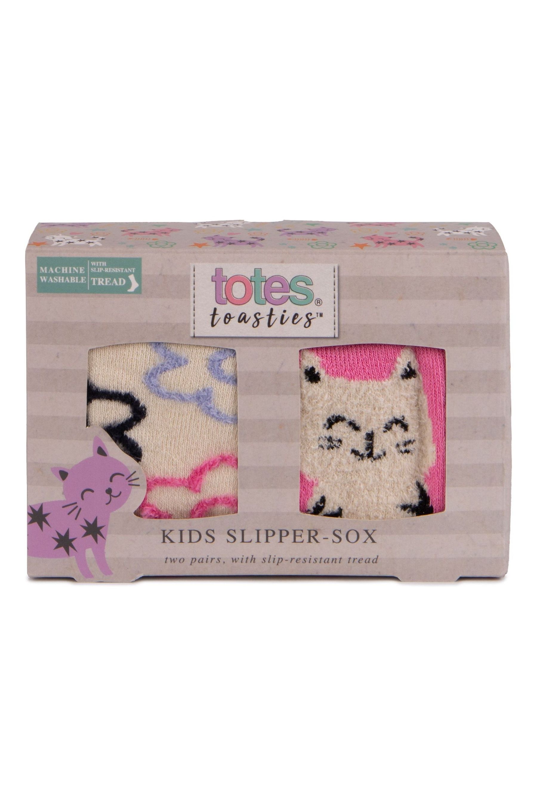 Buy Totes Childrens Original Slipper Socks 2 Pair Pack from the Laura