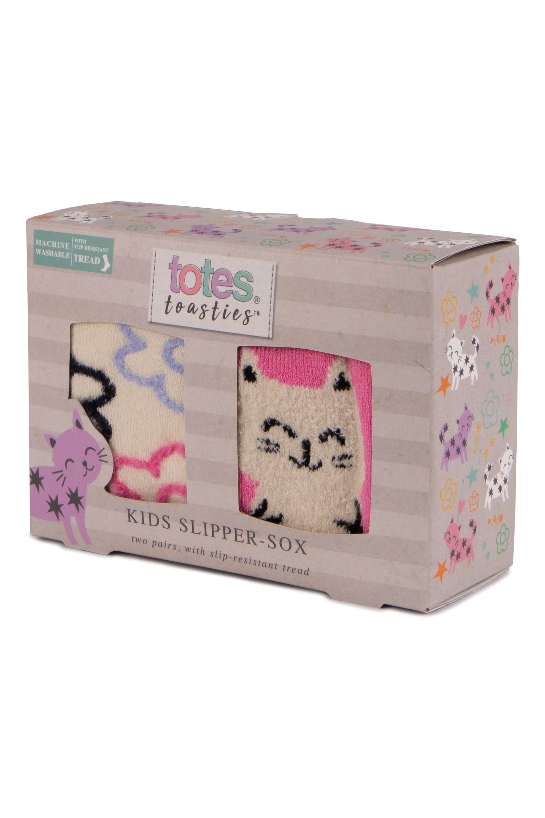 Buy Totes Childrens Original Slipper Socks 2 Pair Pack from the Laura