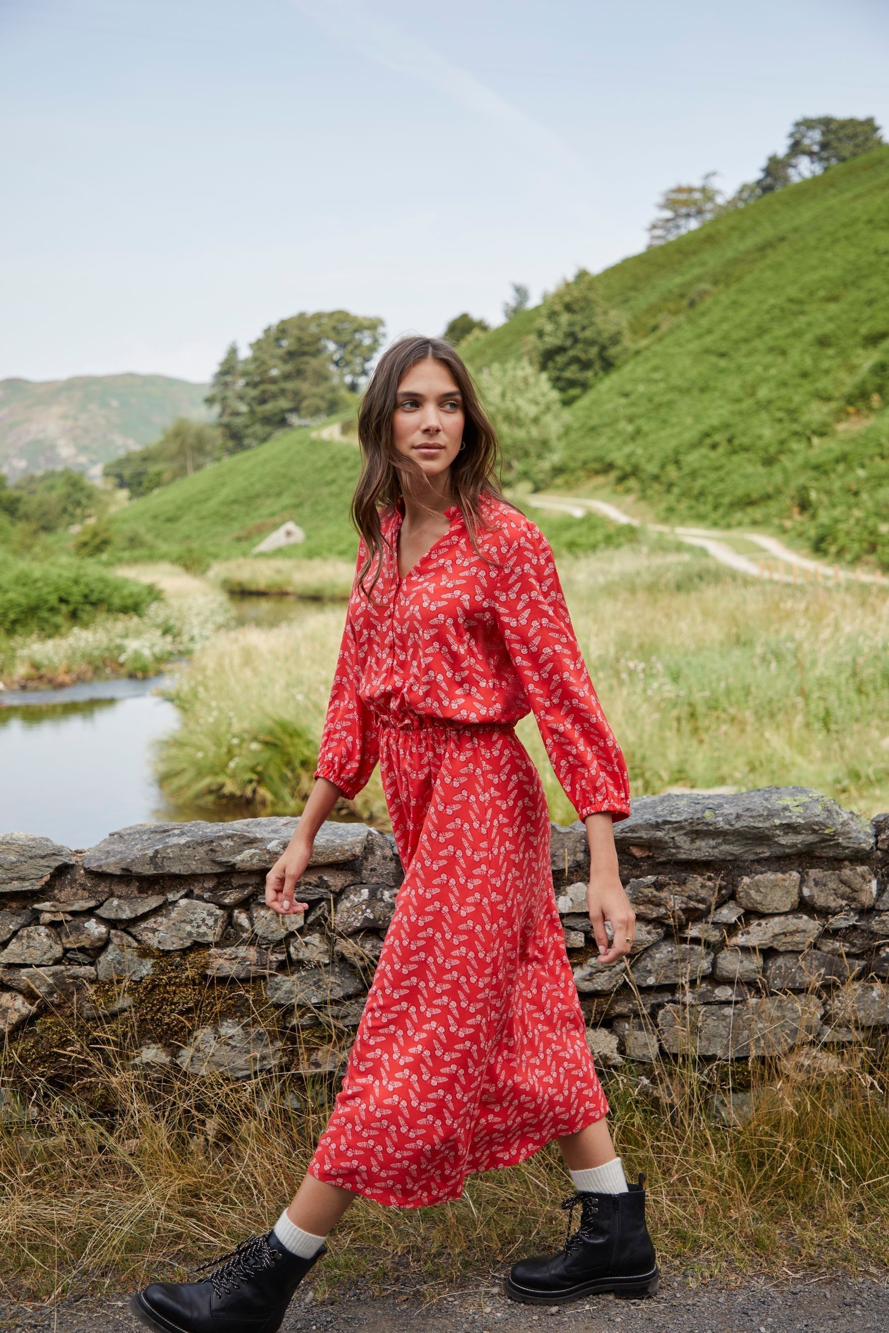 Robe Joules Multicolore Taille UK 10 - Longueur Genou - Occasion Très Bon état