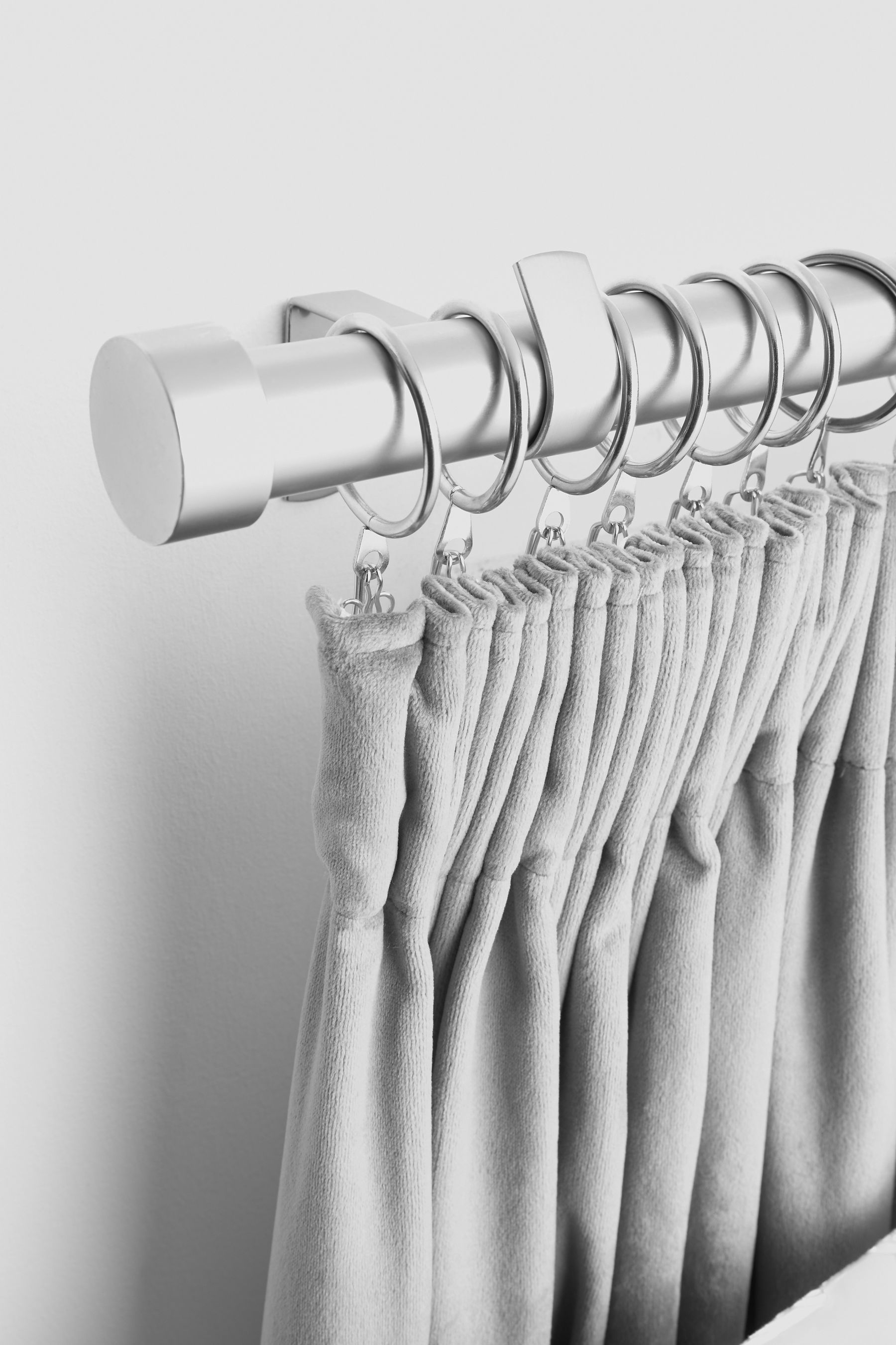 Buy 50 Pack Brushed Silver Pencil Pleat Curtain Hooks from the Next UK