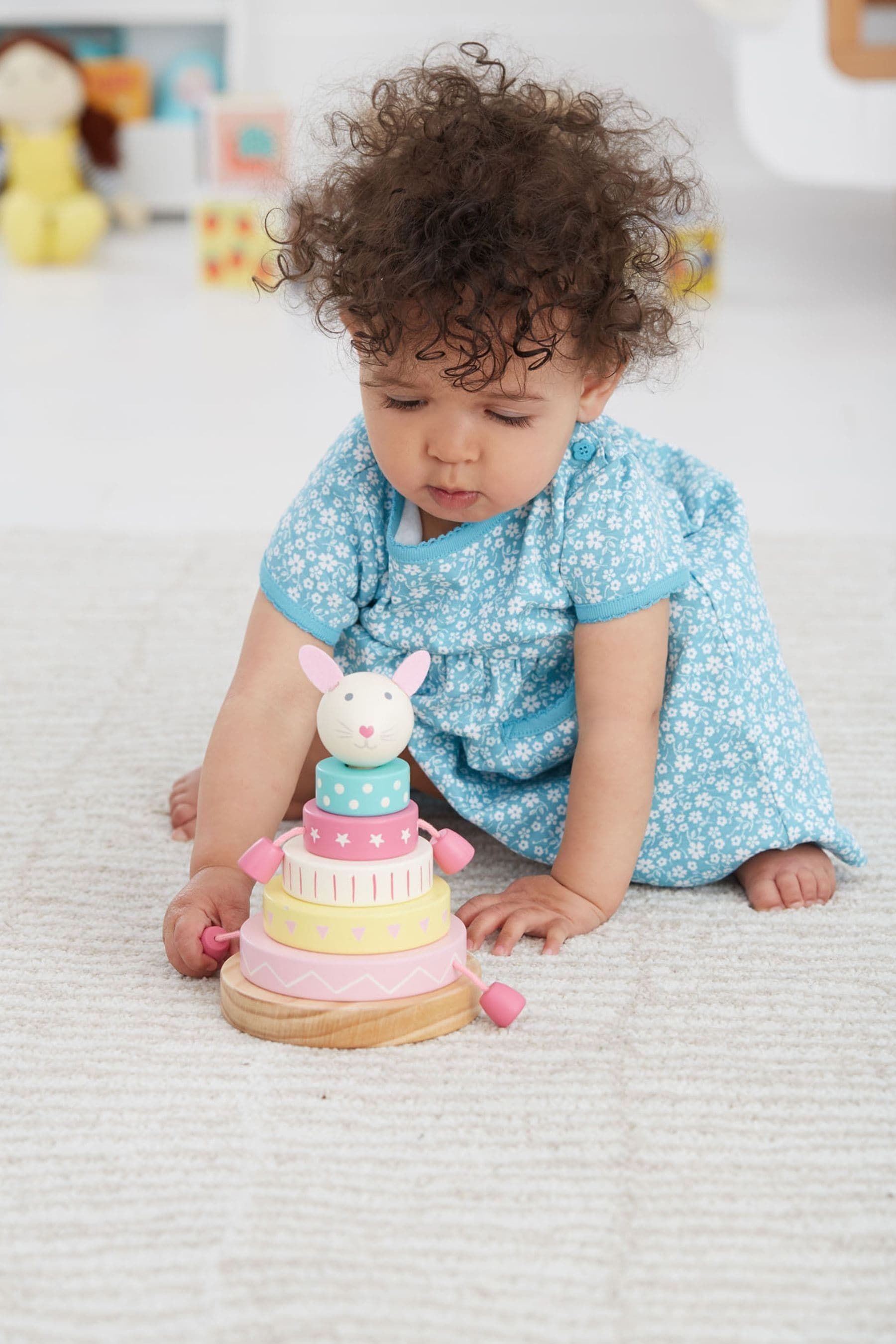 Buy JoJo Maman Bébé Pink Bunny Wooden Stacker from the Next UK online shop