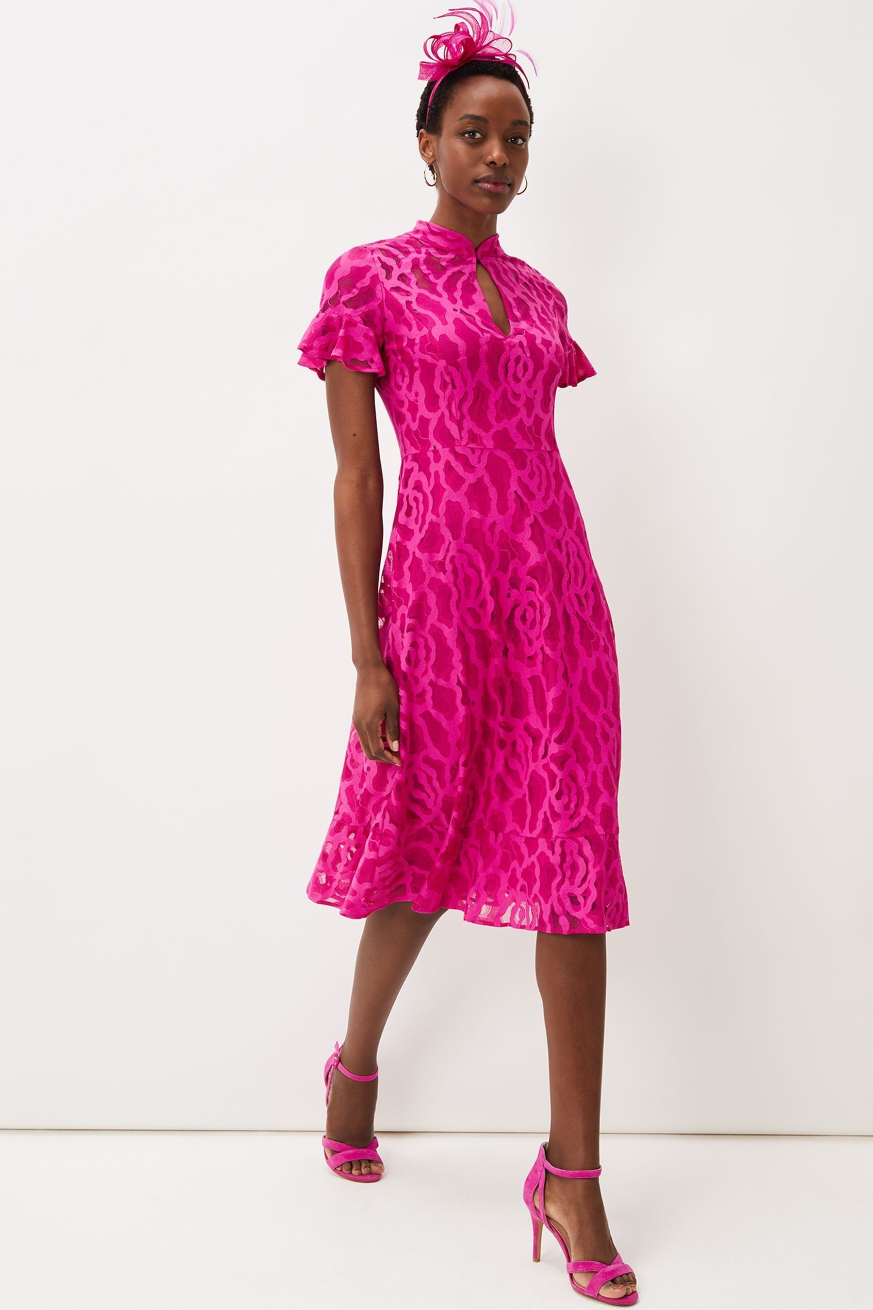 Buy Phase Eight Pink Lulu Lace Dress from Next Ireland