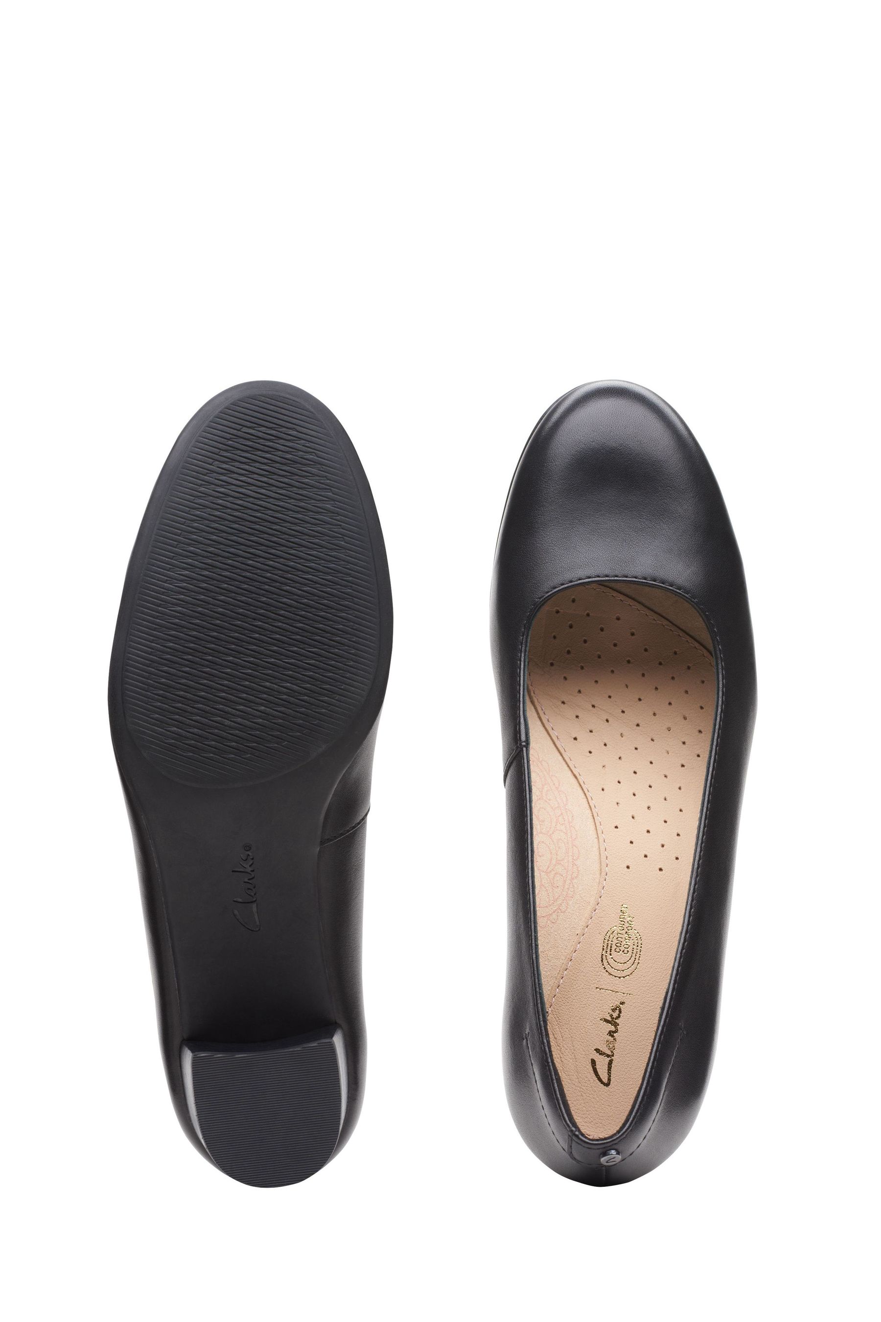 clarks linnae up black leather