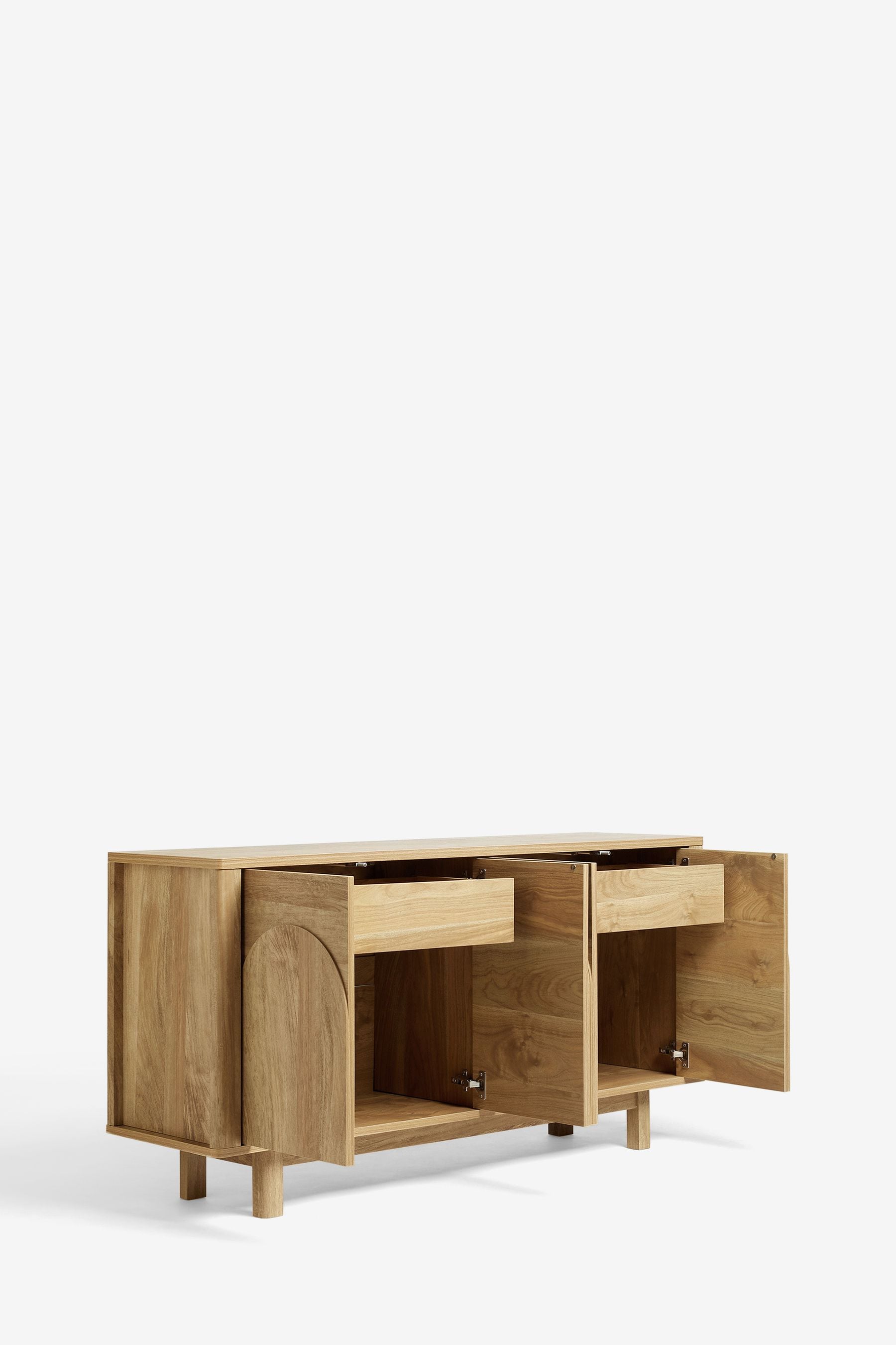 Buy Natural Arches Mango Wood Effect Large Sideboard from the Next UK