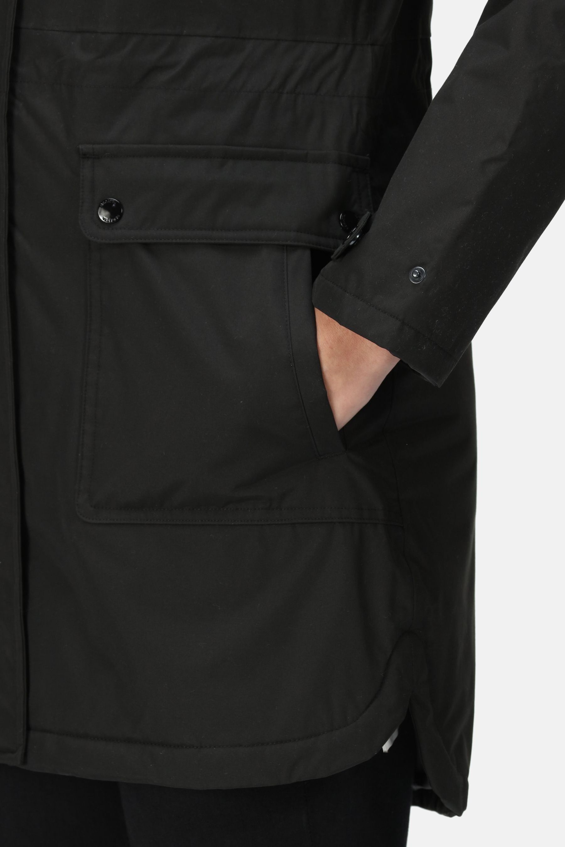 Buy Regatta Sabinka Longline Waterproof Insulated Black Jacket from the Next UK online shop