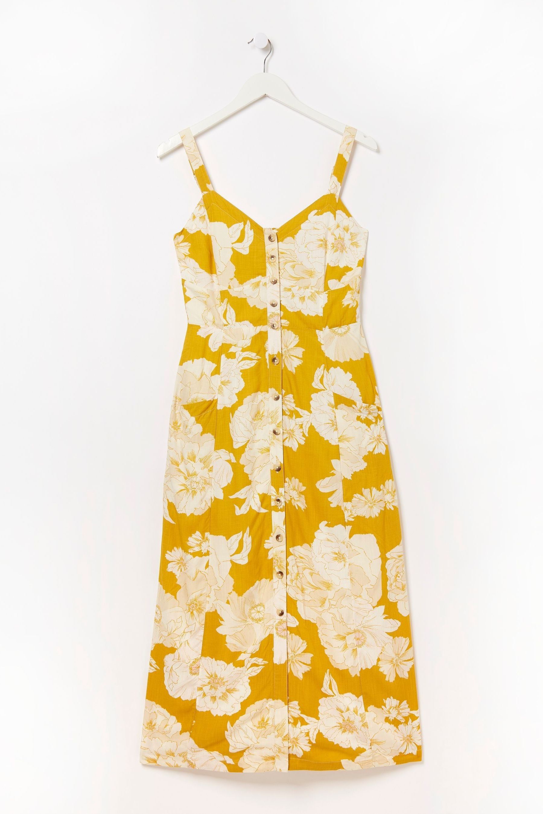 Buy FatFace Yellow Corey Linear Bloom Sundress from Next Ireland