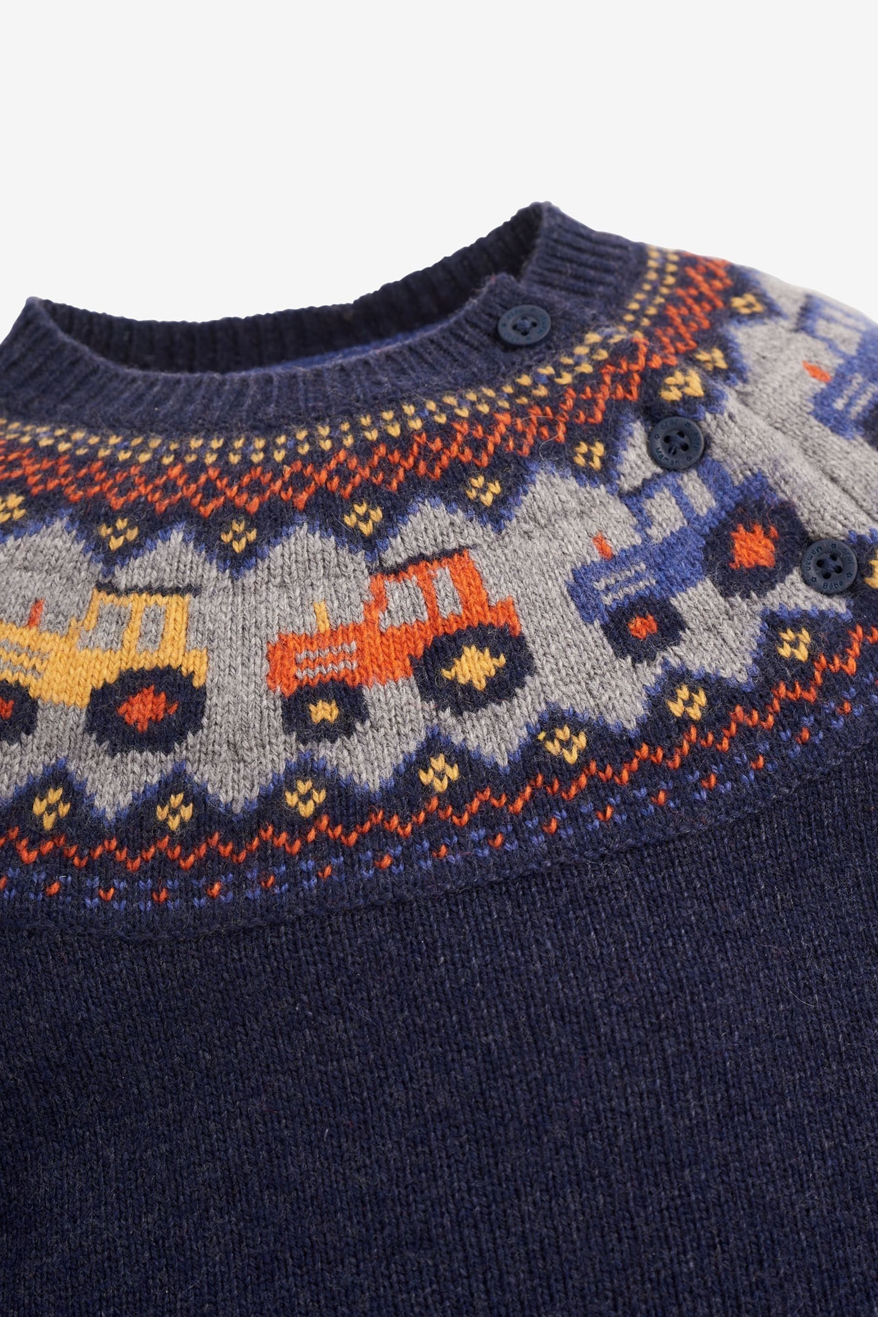 Pull Fille JoJo Maman Bébé Rose Fair Isle 4 Ans - Bon état