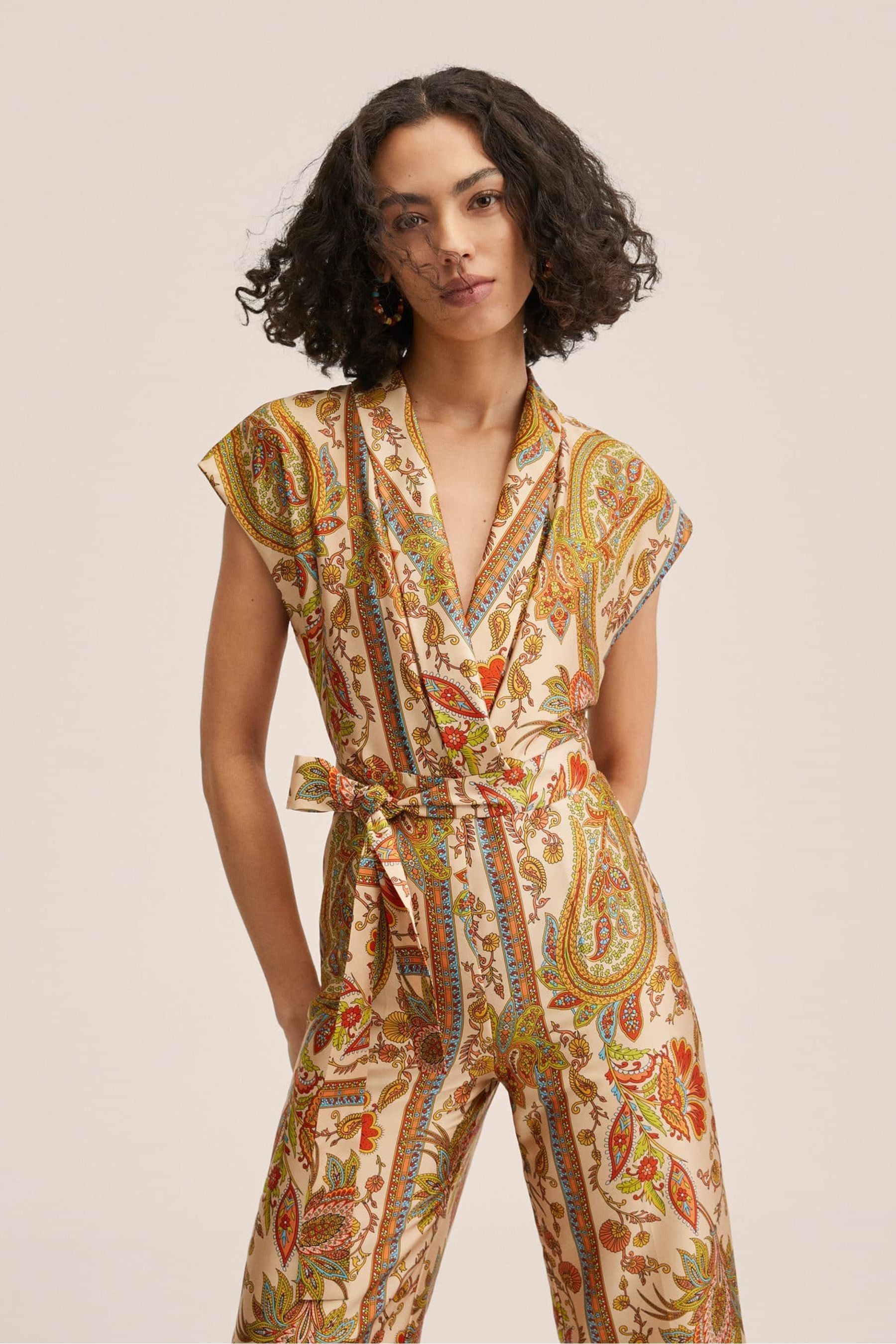 Buy Mango Cream Paisley Print Jumpsuit from Next Ireland