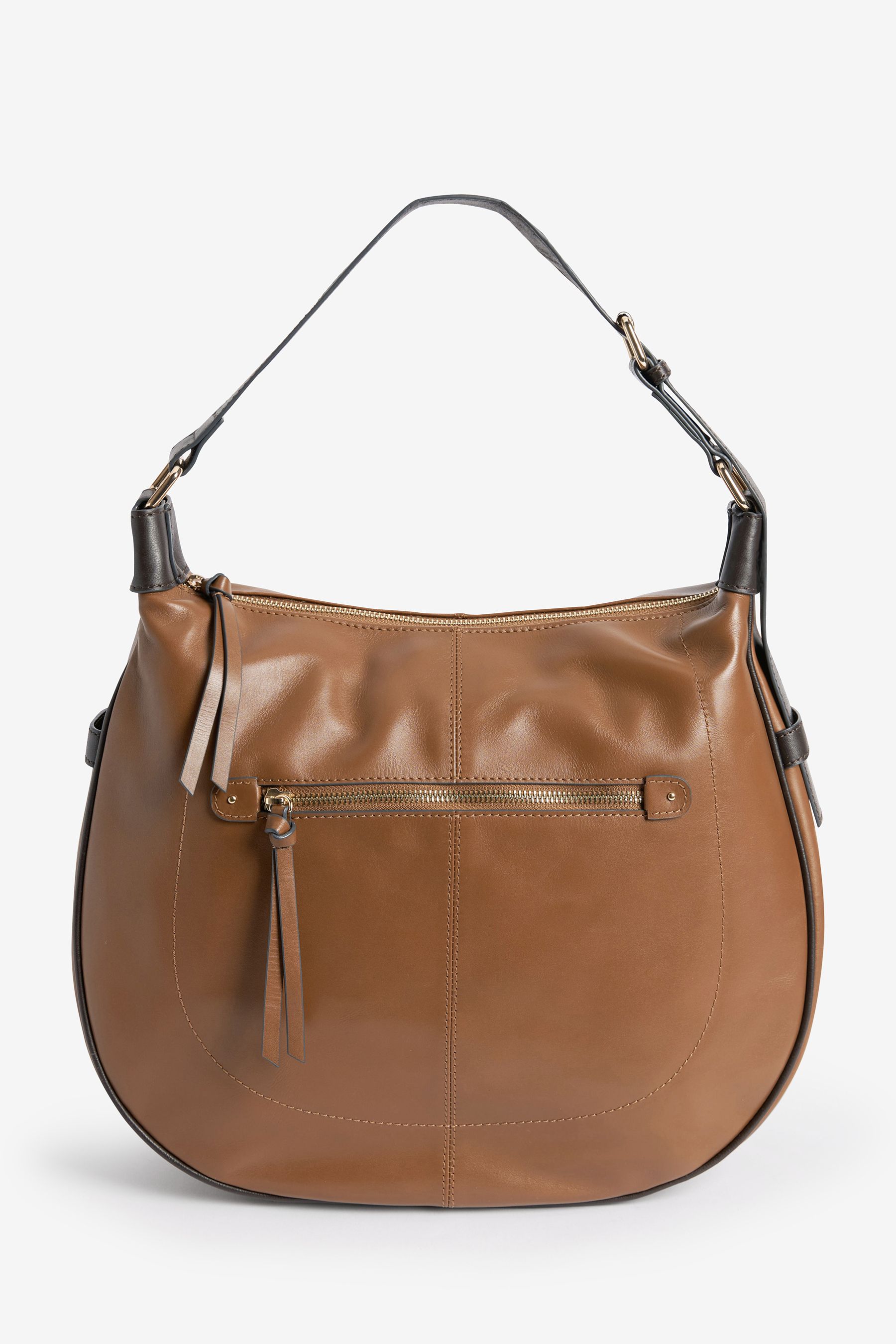 Buy Leather Zip Front Shoulder Hand Bag from Next Ireland