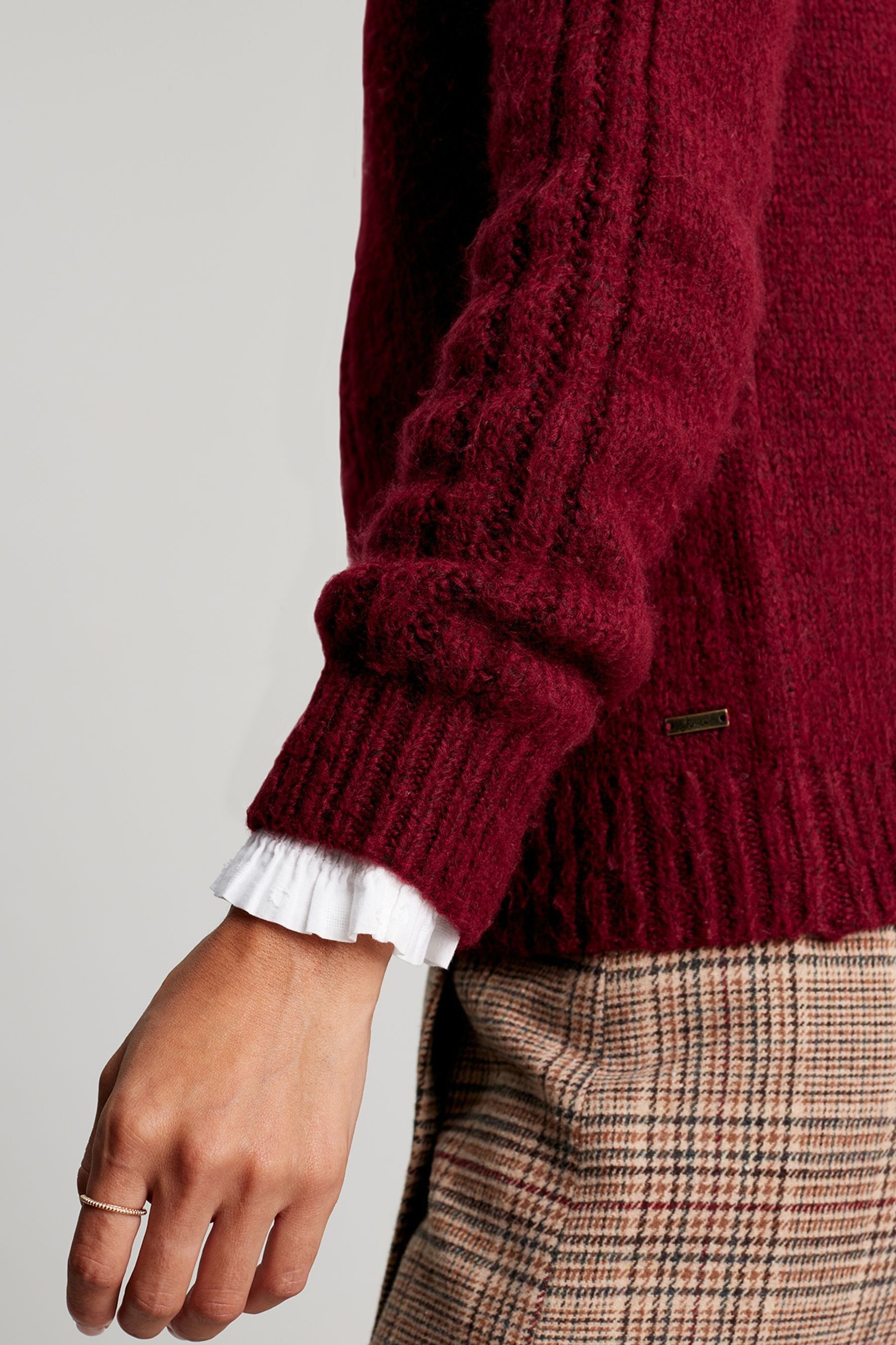 Buy Joules Red Isabella Chunky Pointelle Jumper from Next Ireland