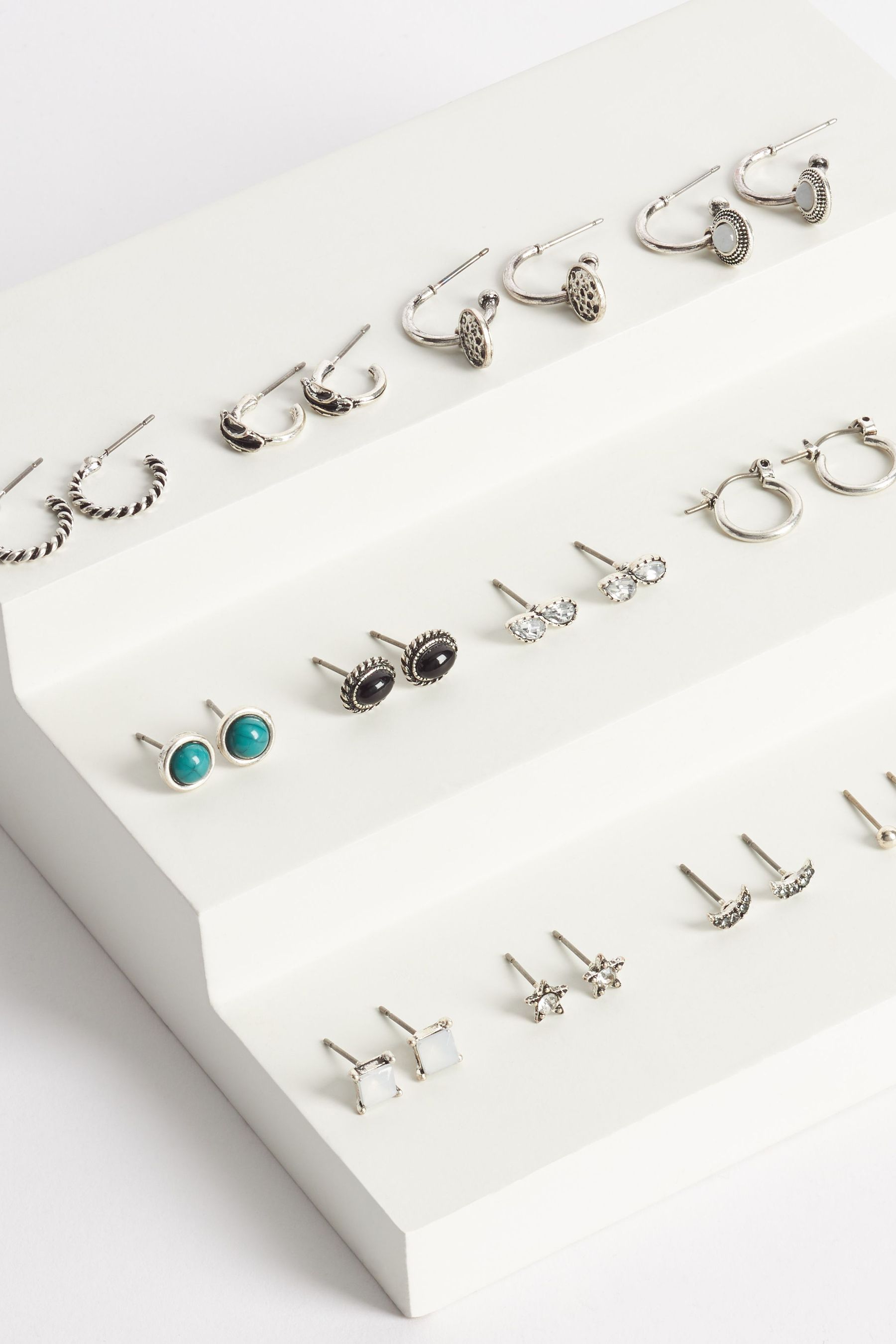 Buy Hoop And Stud Earrings Pack from Next Ireland