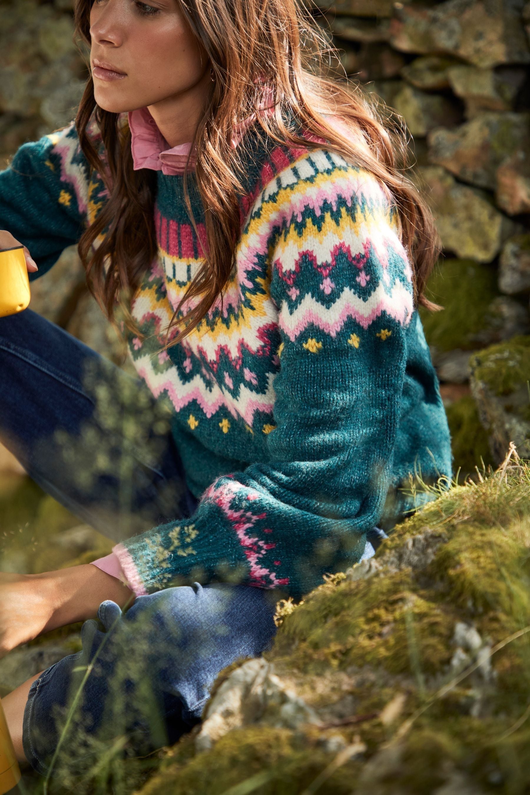 Buy Joules Green Allie Fair Isle Jumper from Next Ireland