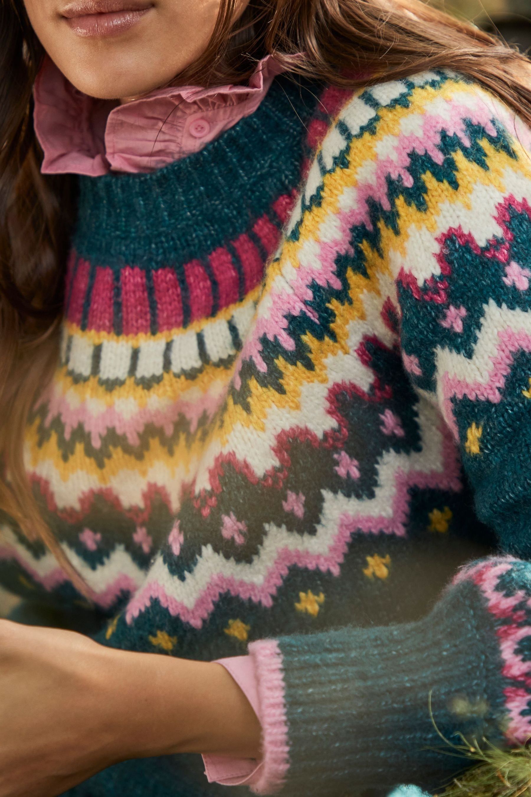 Buy Joules Green Allie Fair Isle Jumper from Next Ireland