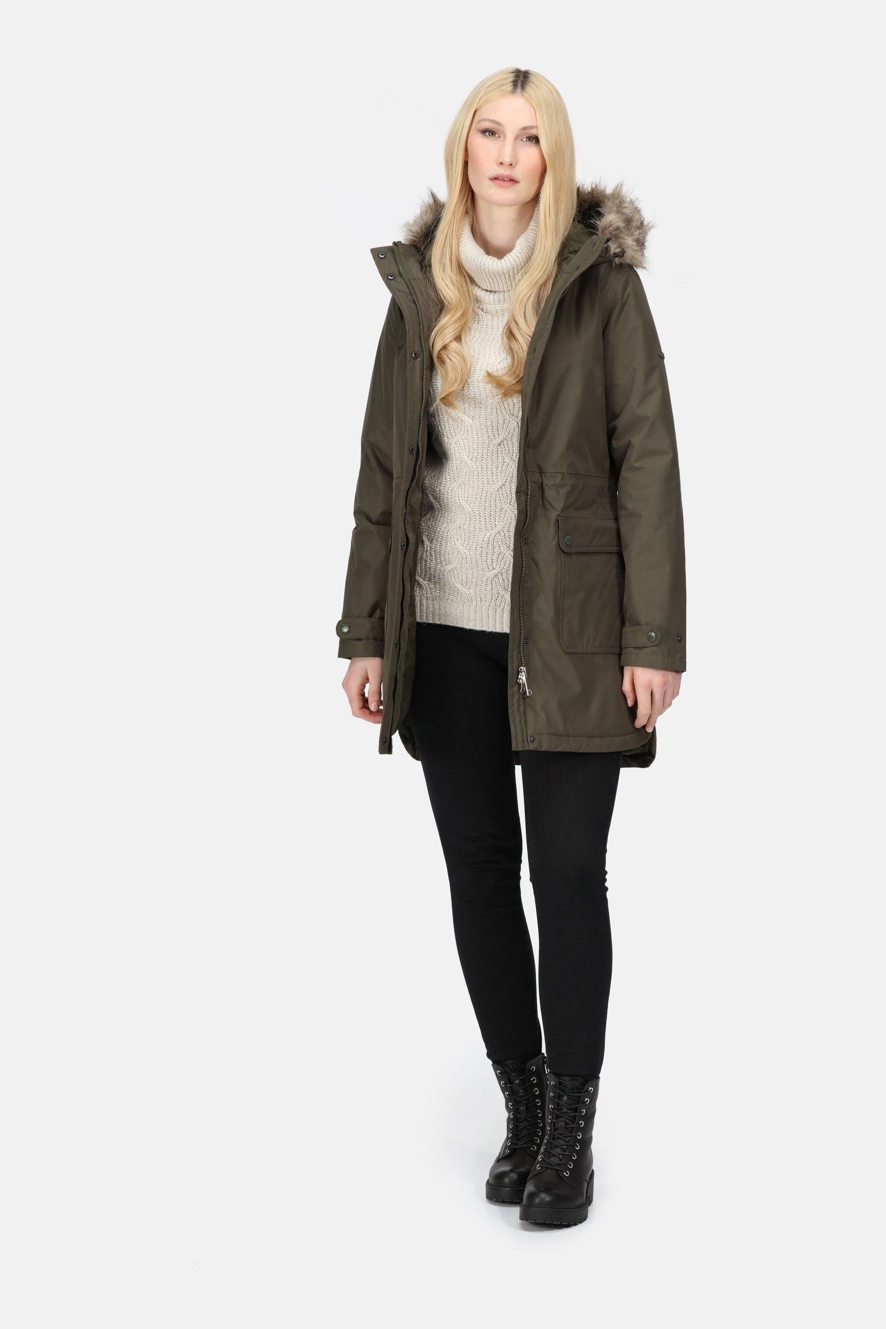 Buy Regatta Sabinka Longline Waterproof Insulated Black Jacket from the Next UK online shop