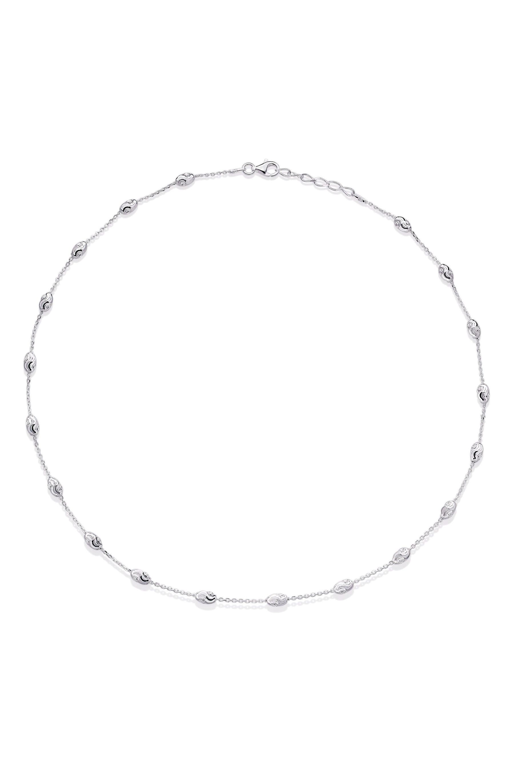 Buy Beaverbrooks Sterling Silver Tone Pebble Necklace from the Next UK
