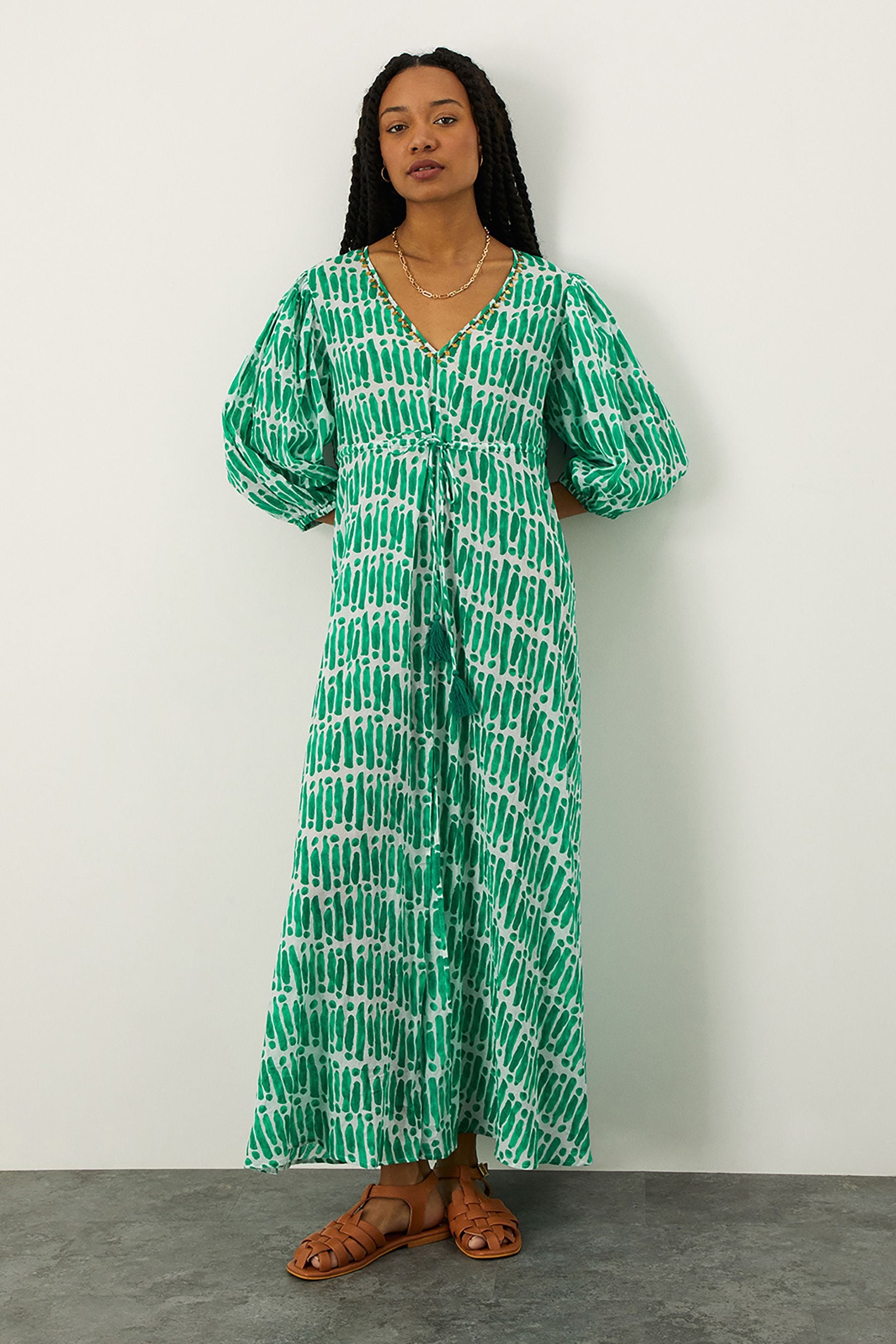 Buy Monsoon Green Benita Maxi Dress from Next Ireland