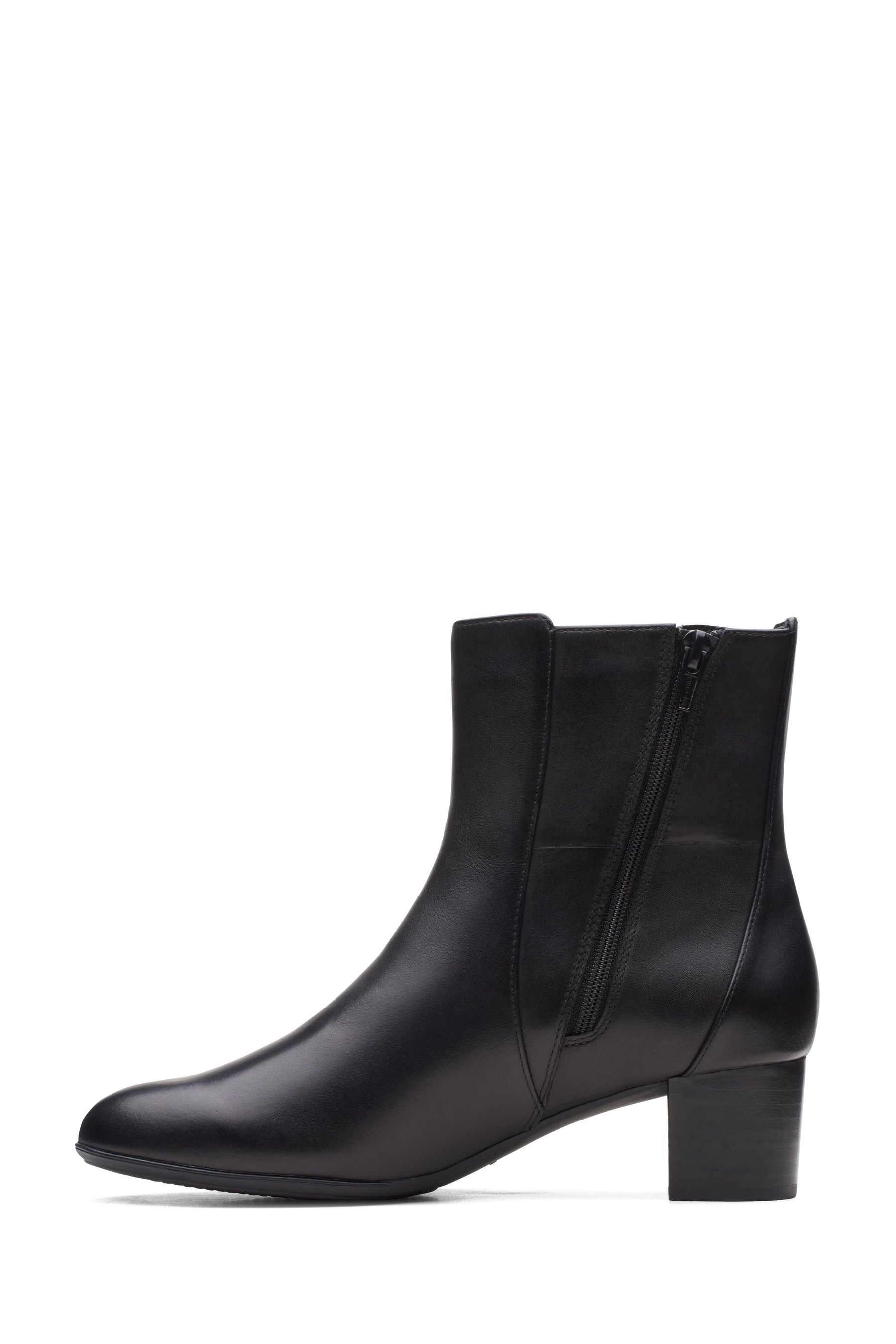 clarks linnae up black leather