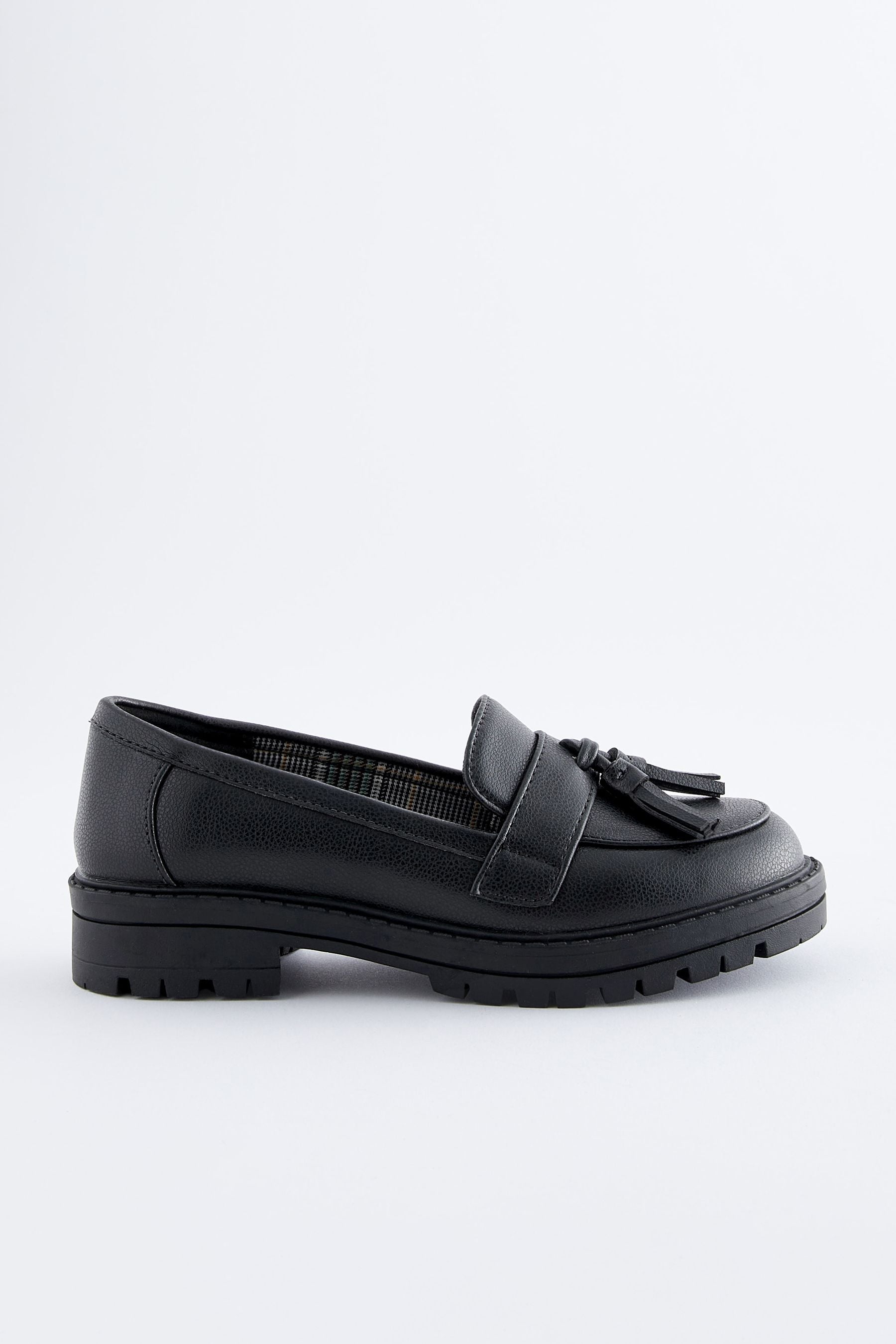 Buy Matt Black School Chunky Tassel Loafers from the Next UK online shop