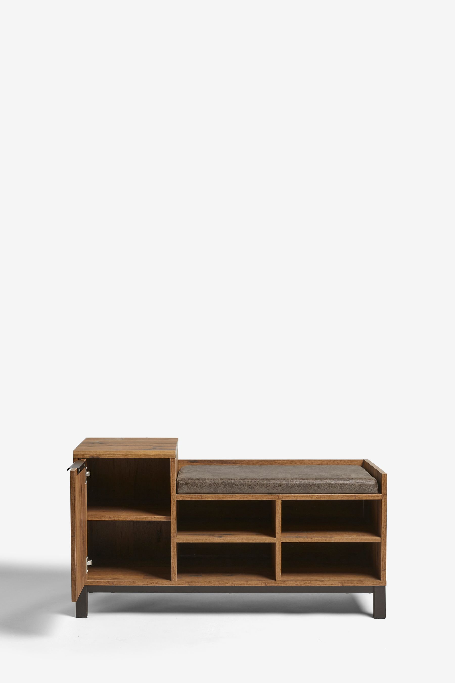 Buy Dark Natural Bronx Oak Effect Storage Bench from the Next UK online ...