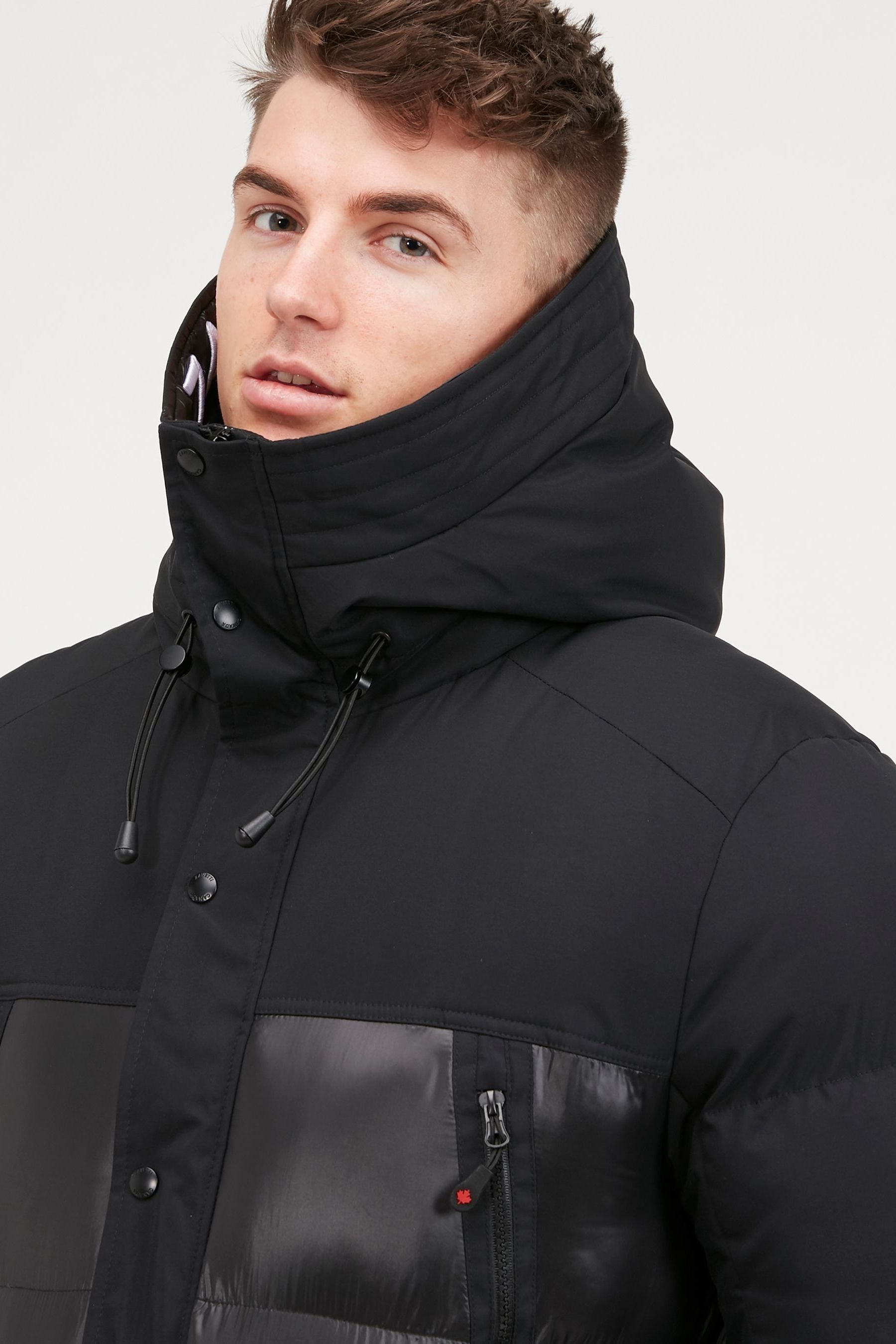 Buy Zavetti Canada Hazlen Black Puffa Parka Jacket from the Next UK ...