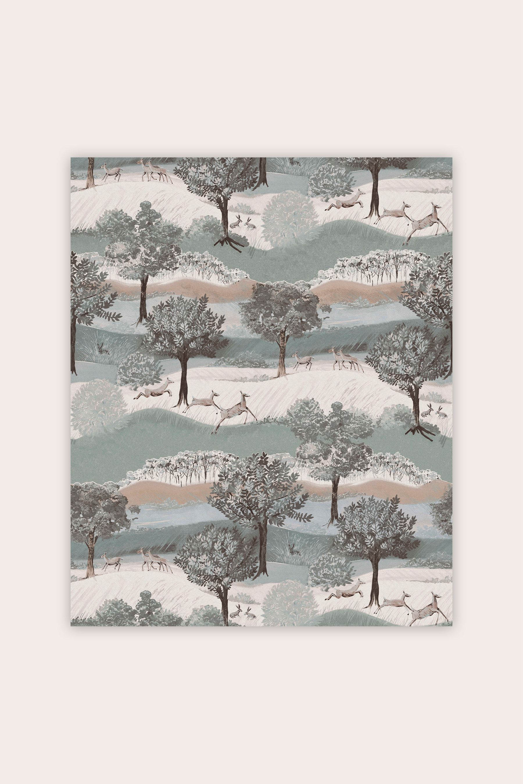 Buy Laura Ashley Jade Green Hartingdon Wallpaper Sample Wallpaper from