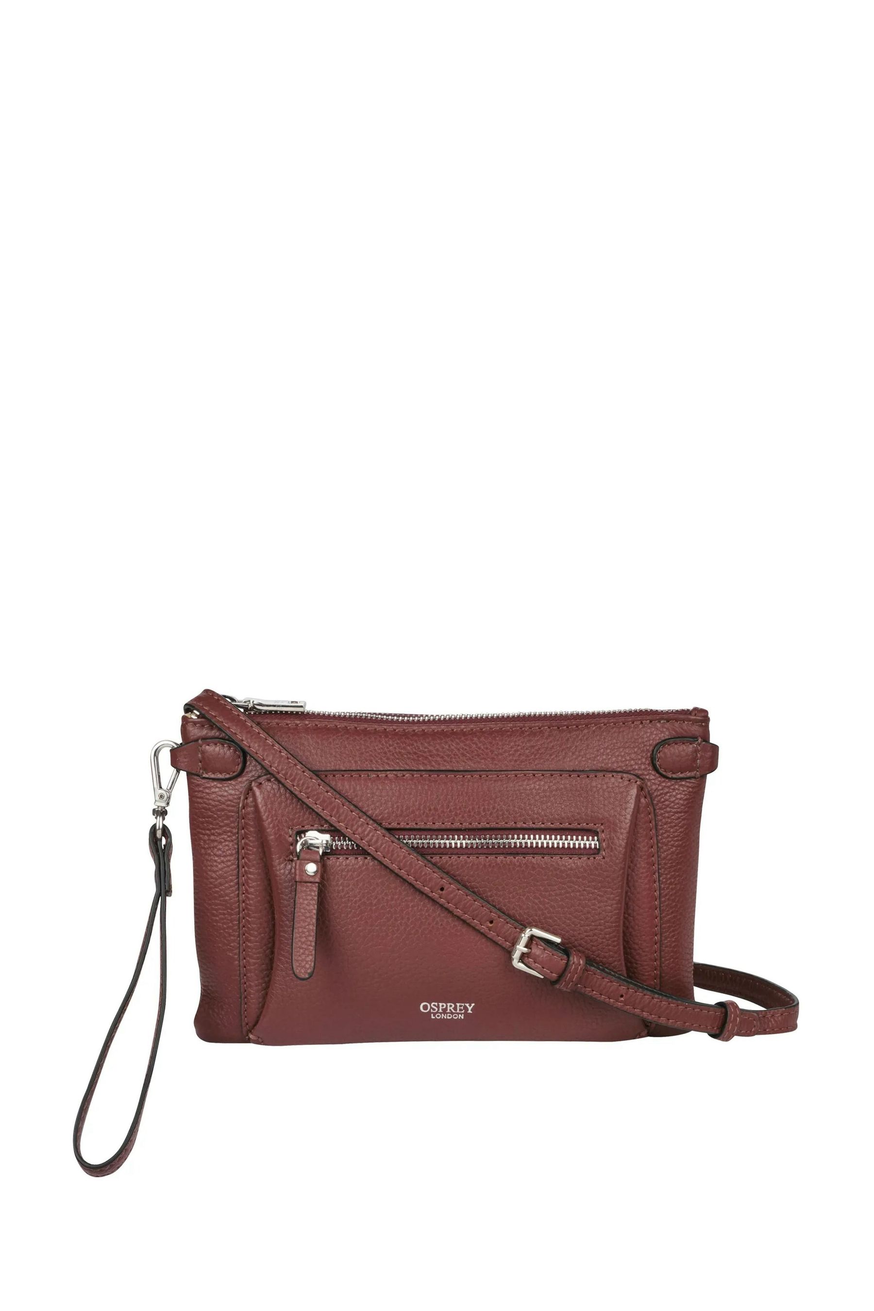 Buy Osprey London Ruby Leather CrossBody Clutch Bag from the Next UK