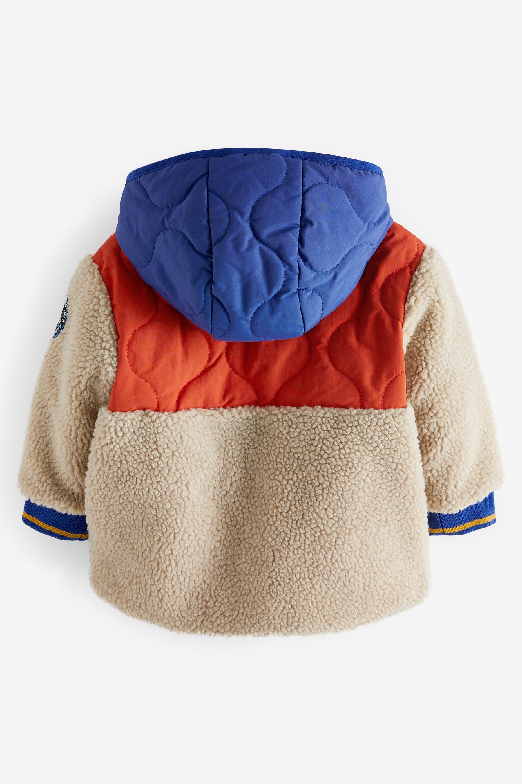 Buy Orange Colourblock Teddy Fleece Jacket (3mths7yrs) from Next