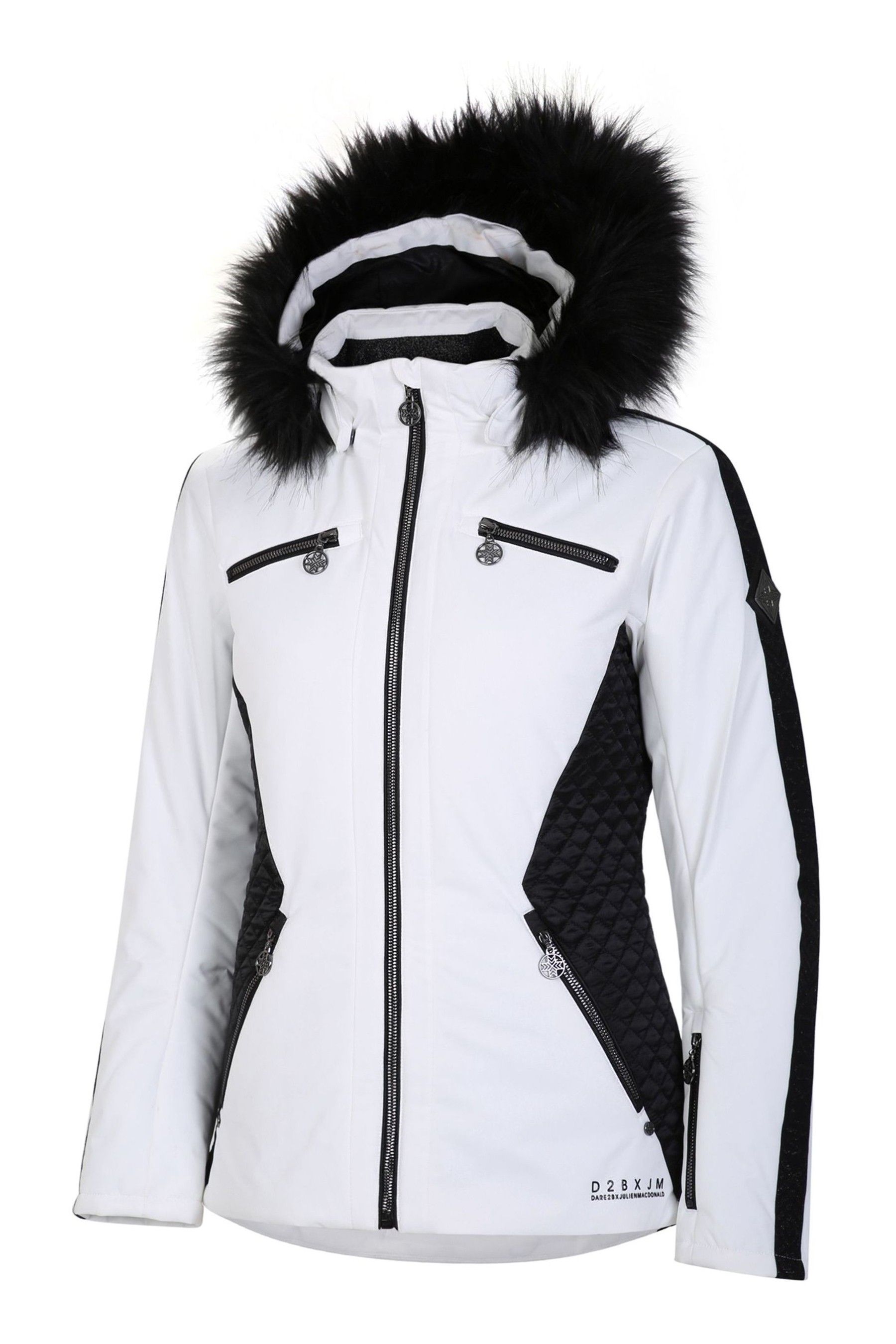 Buy Dare 2b Julien Macdonald White Mastery Waterproof Ski Jacket from ...