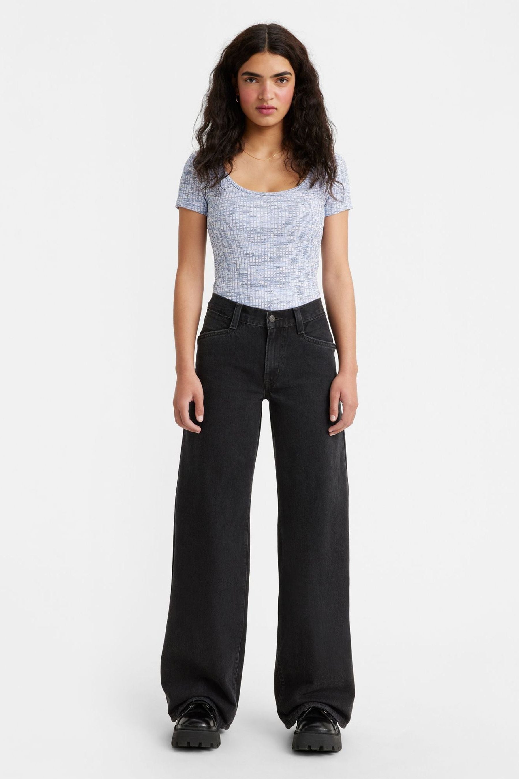 Buy Levi's® Black 94 Baggy Wide Leg 100% Cotton Jeans from the Next UK ...
