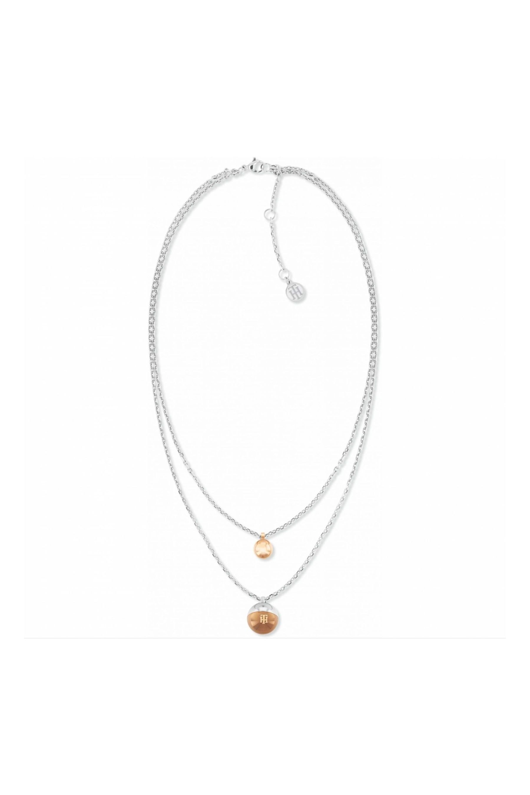 Buy Tommy Hilfiger Jewellery Ladies Silver Tone Dress Necklace from the