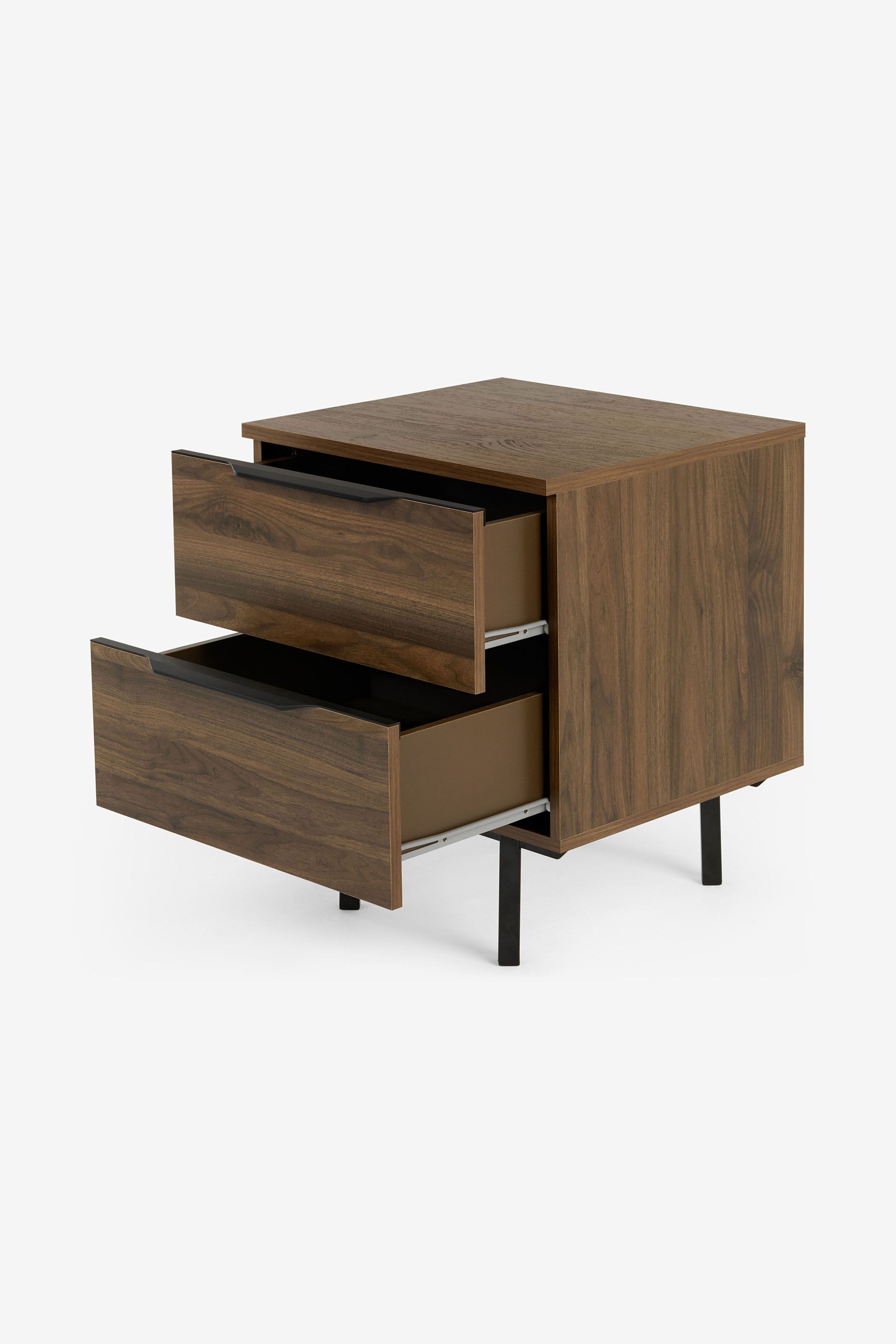Buy Walnut Effect Damien Bedside Table from the Next UK online
