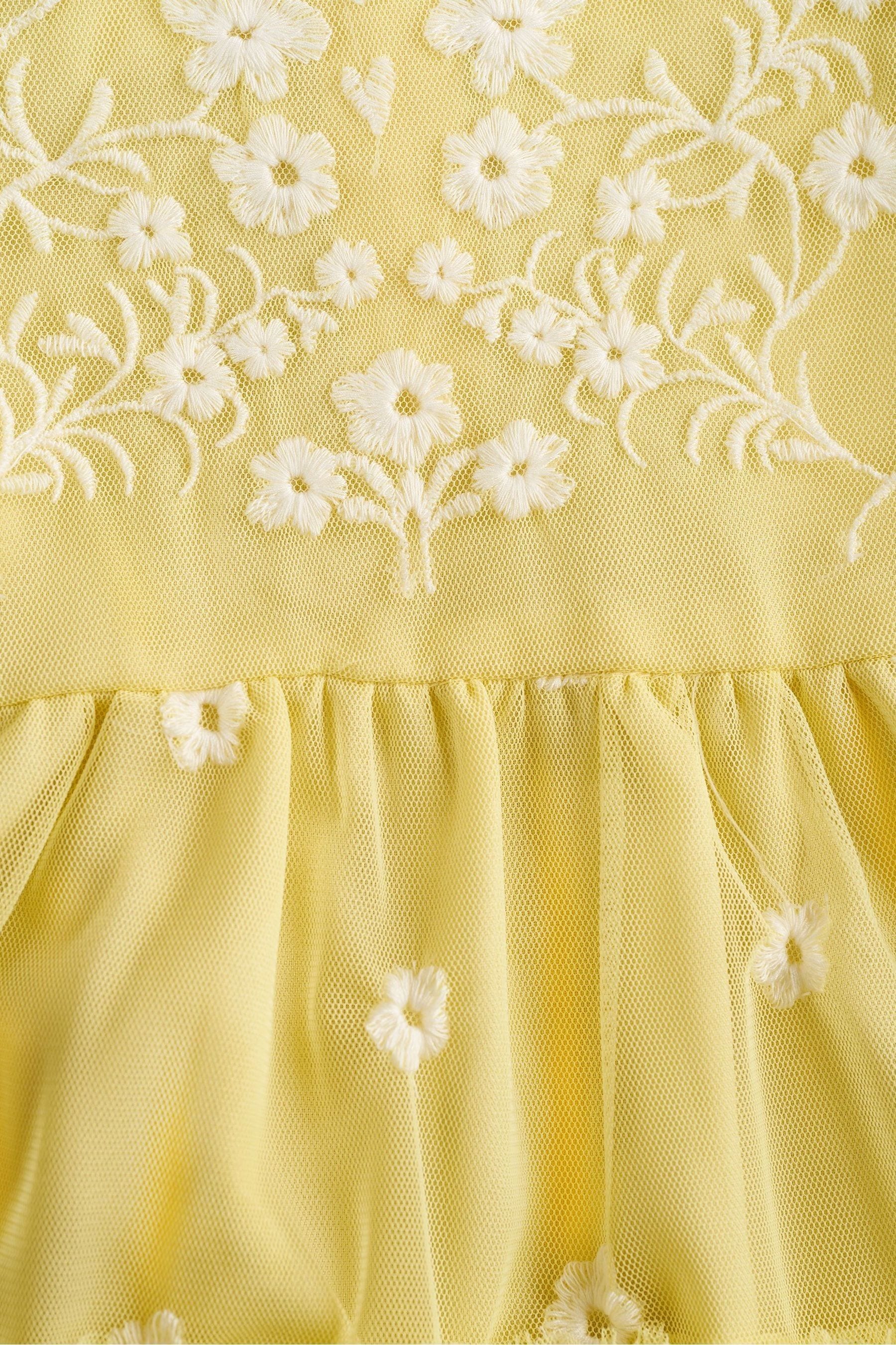 Buy Angel & Rocket Yellow Luisa Embroidered Mesh Dress from Next Ireland