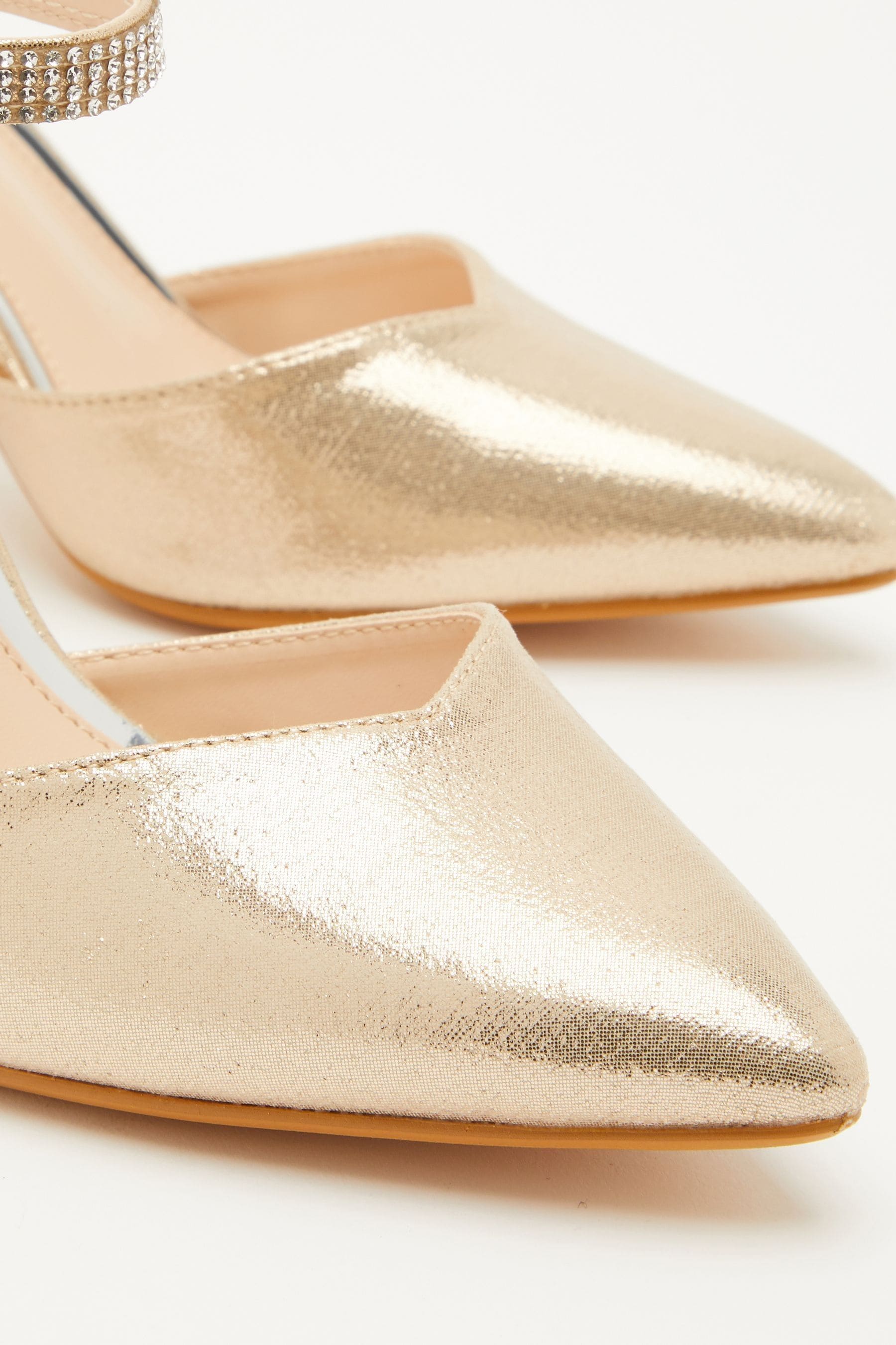 Buy Quiz Satin Sweetheart Diamante Strap Court Heels from Next Ireland