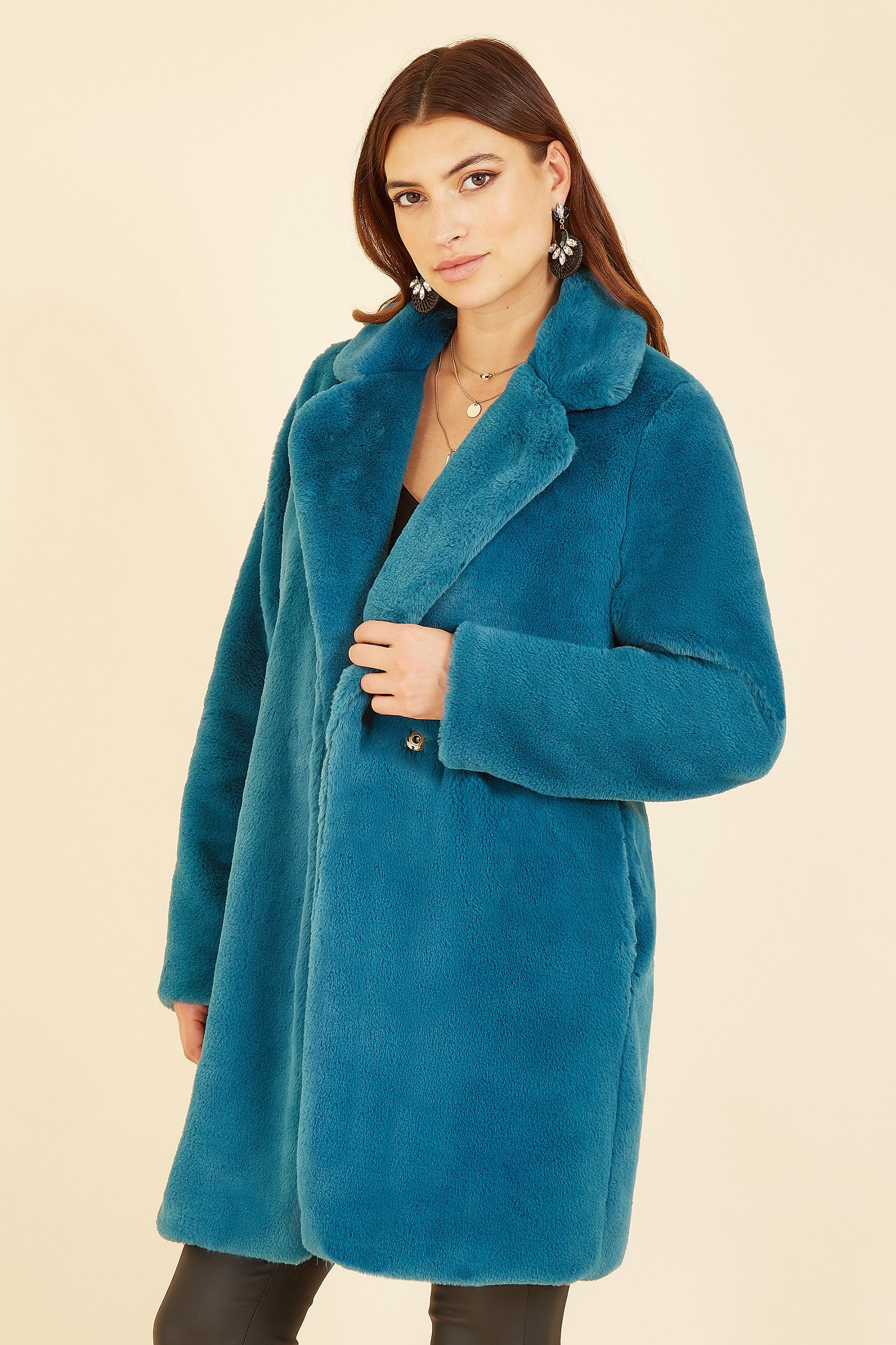 Buy Yumi Honey Faux Fur Coat from Next Ireland
