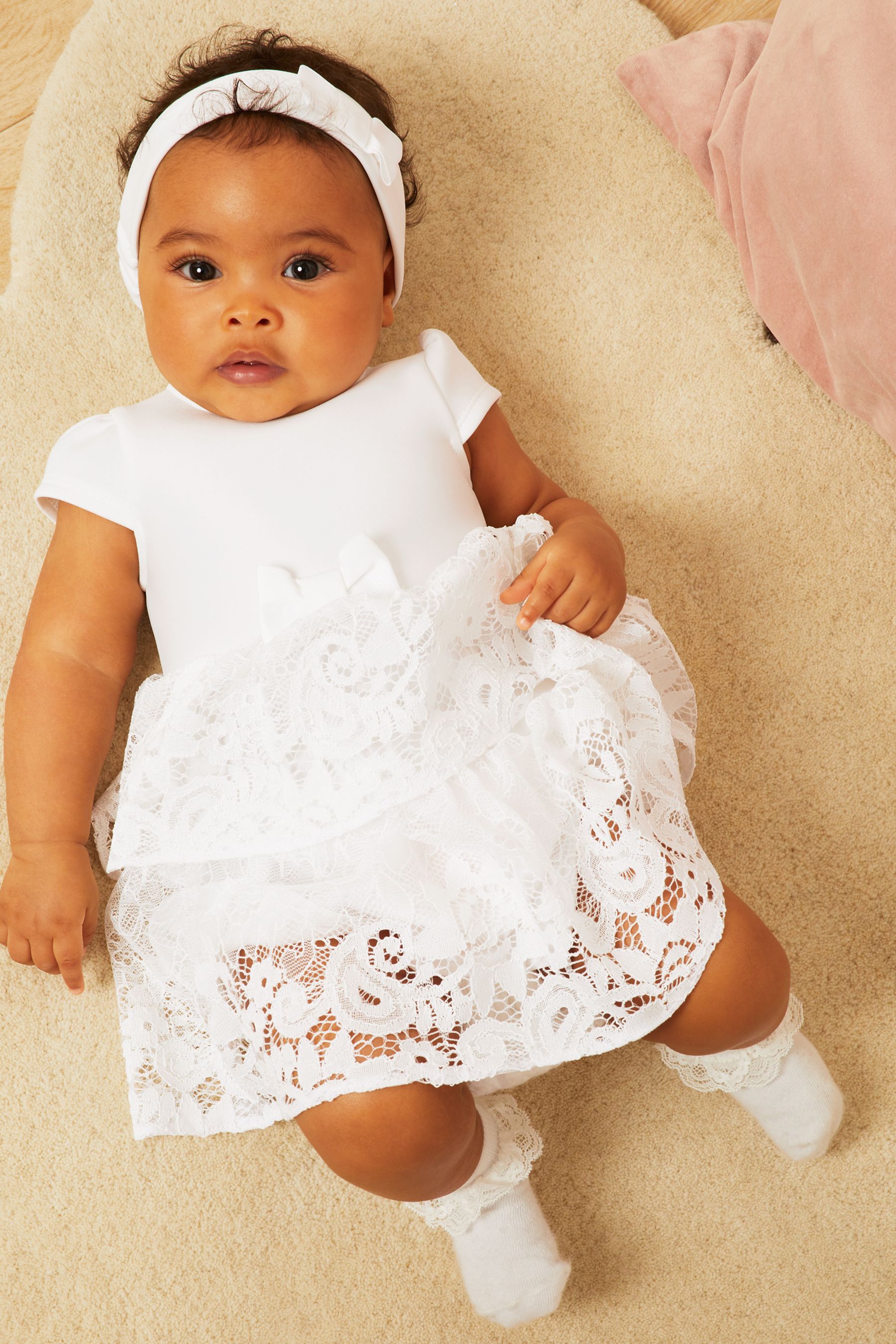 Buy Lipsy Baby Lace Tutu Dress With Headband from Next France