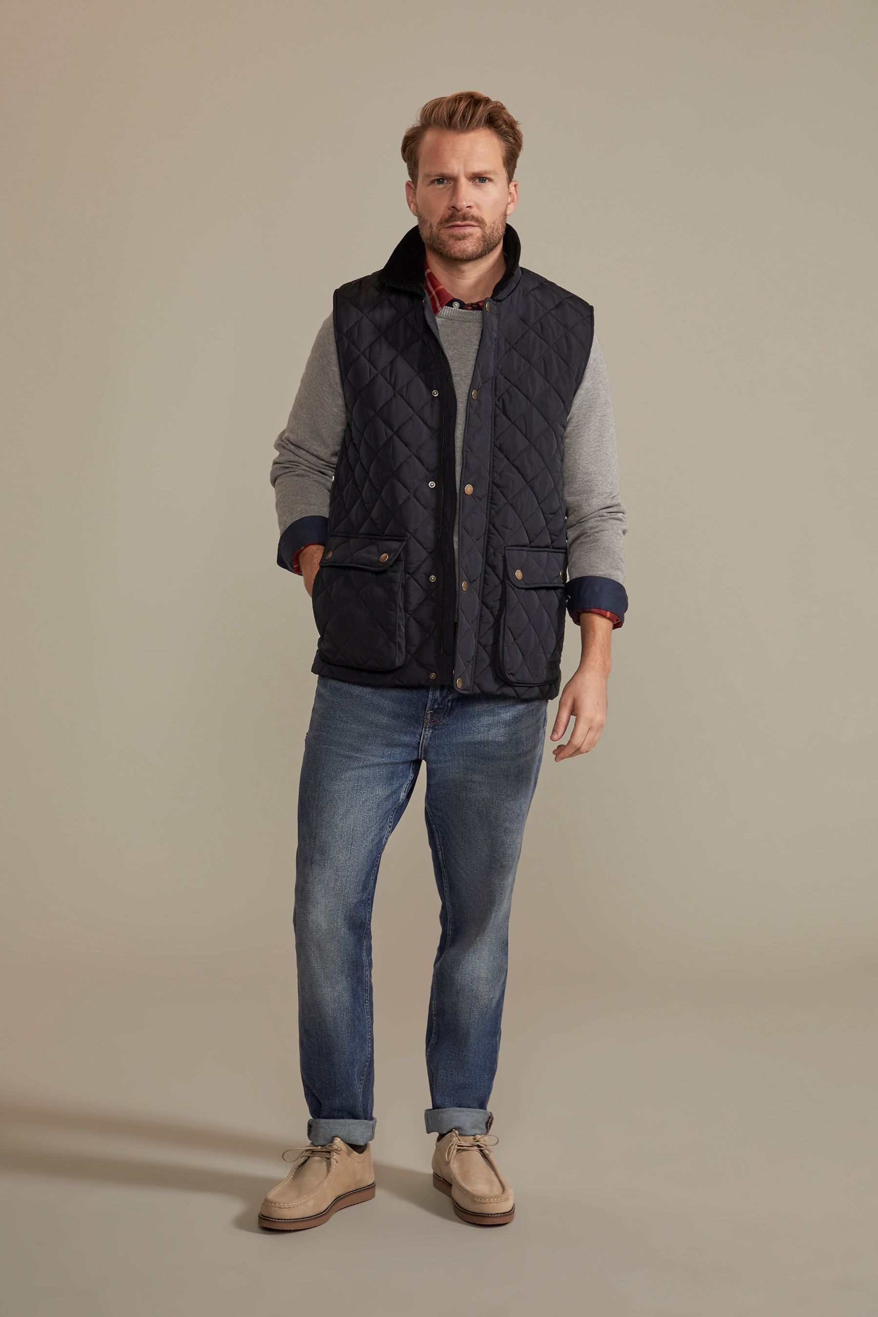 Buy Hinter + Hobart Berwick Mens Quilted Gilet from Next Ireland