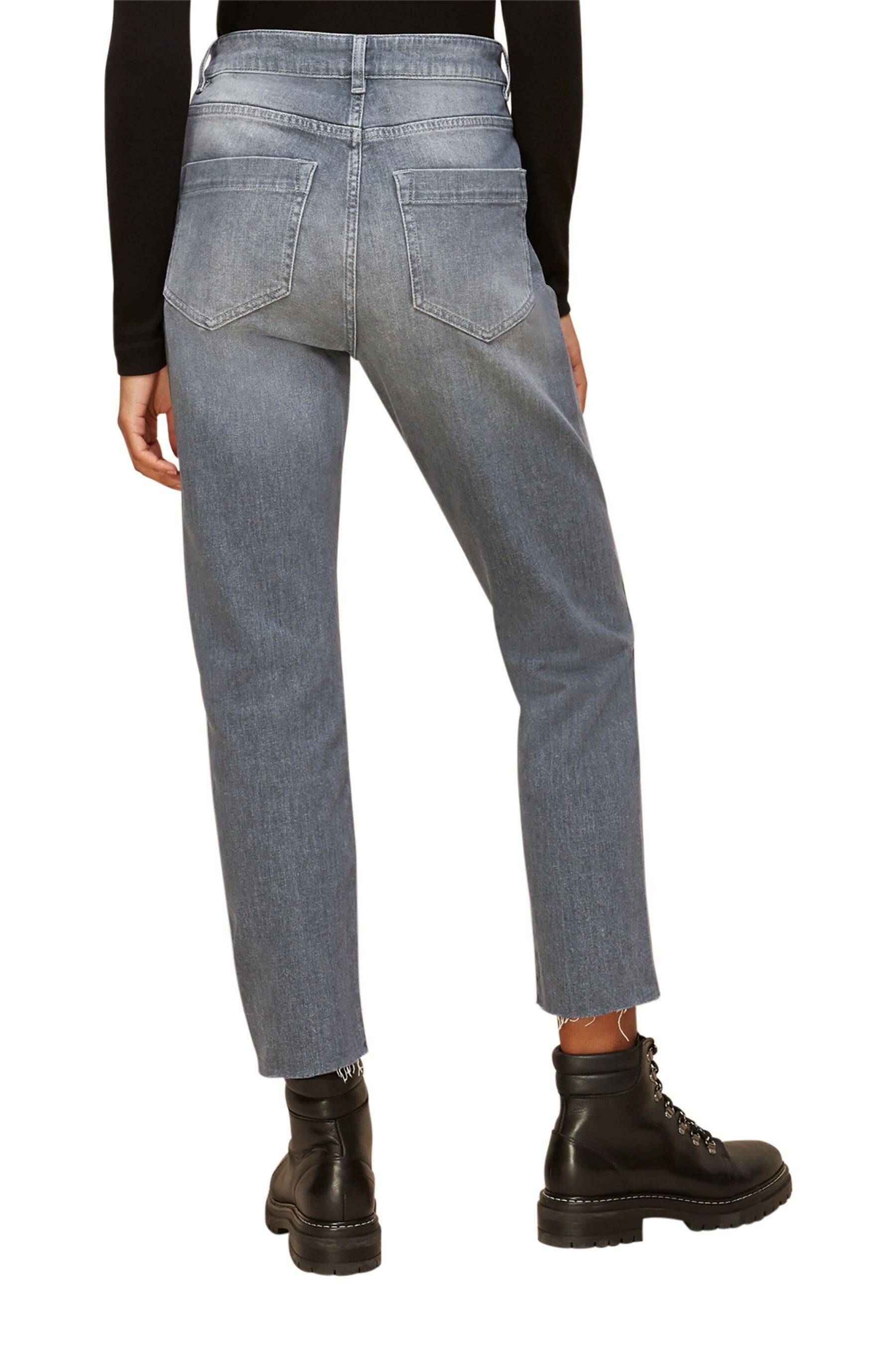 Buy Whistles Grey Slim Leg Frayed Hem Jeans from Next Ireland