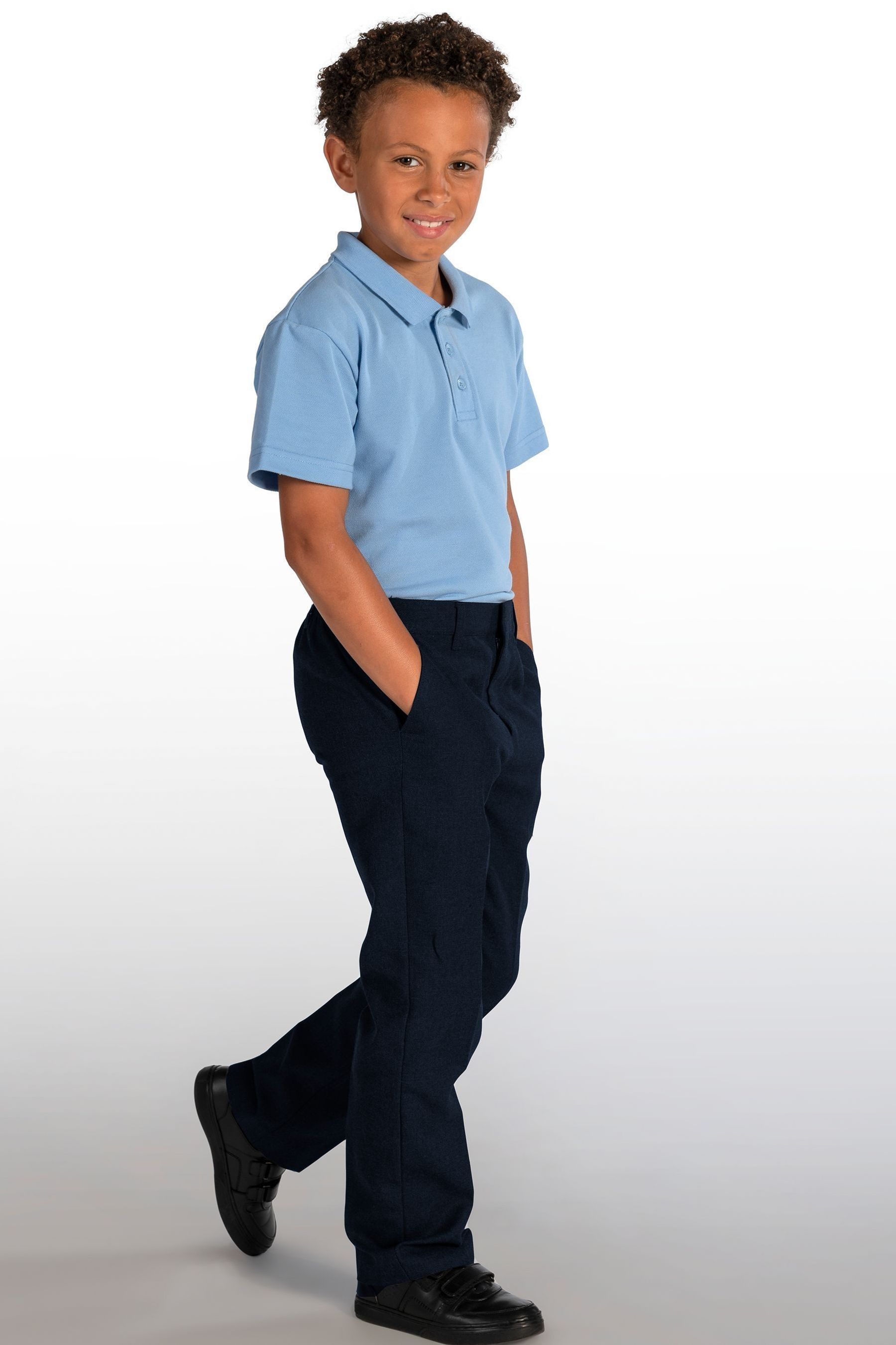 Boys navy blue school trousers