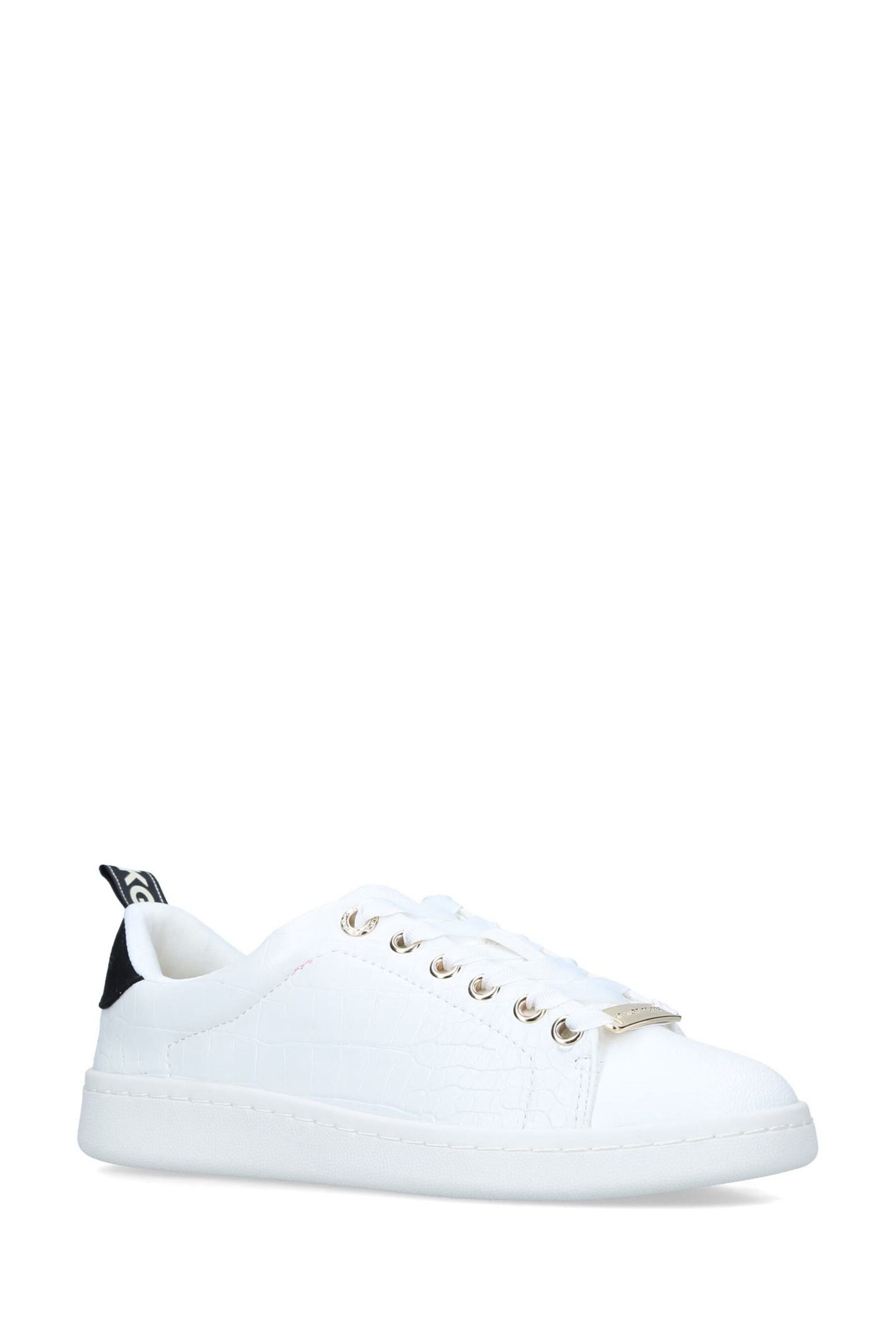 kurt geiger white platform trainers