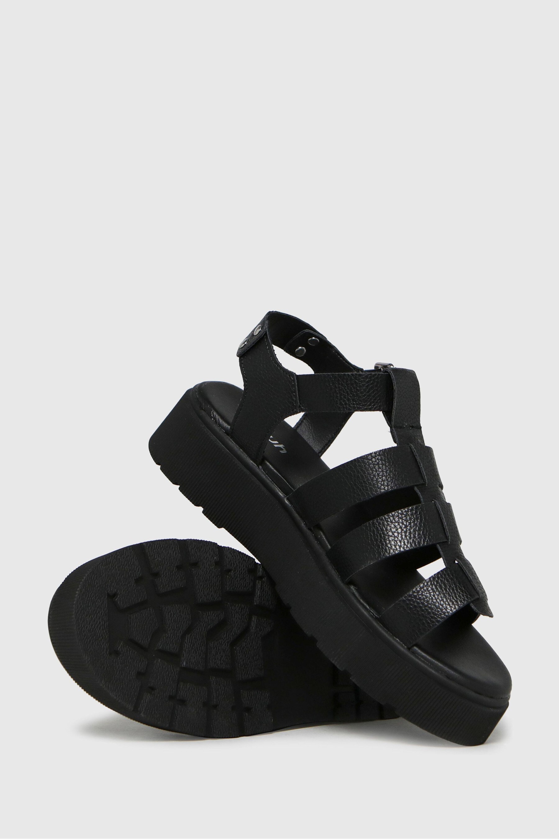 schuh black gladiator sandals