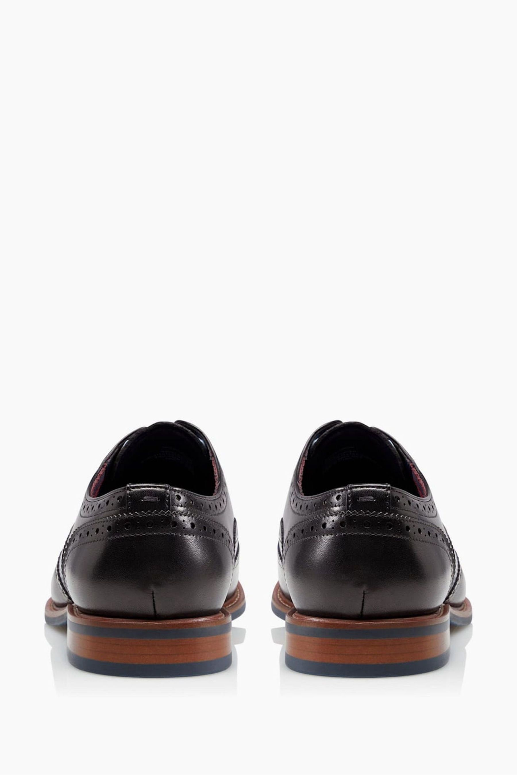 Buy Dune London Black Wide Fit Smart Heavy Brogue Shoes