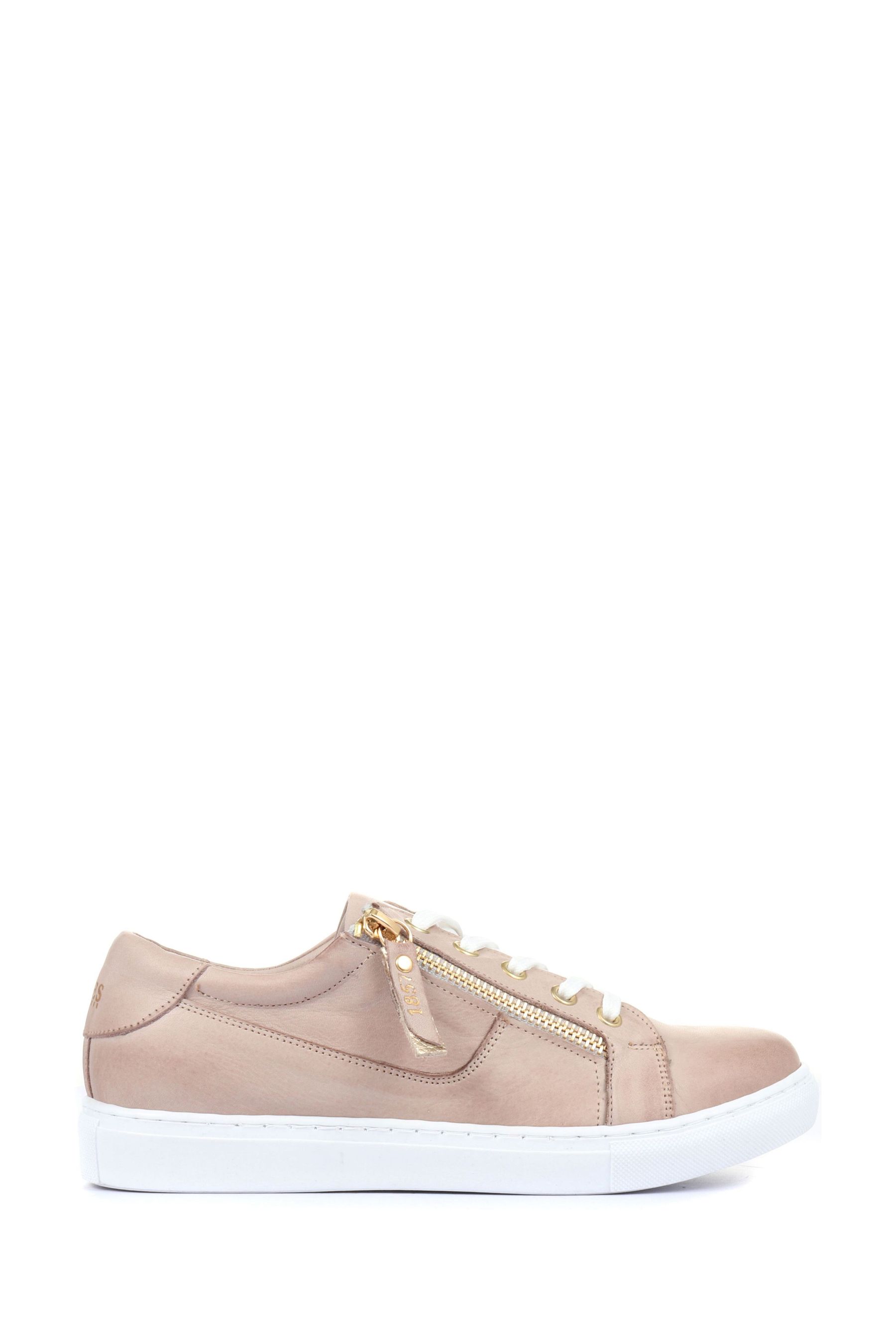 autograph leather lace up trainers