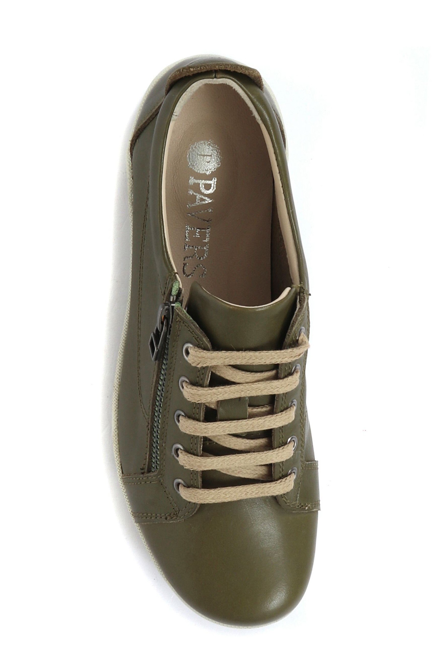 autograph leather lace up trainers