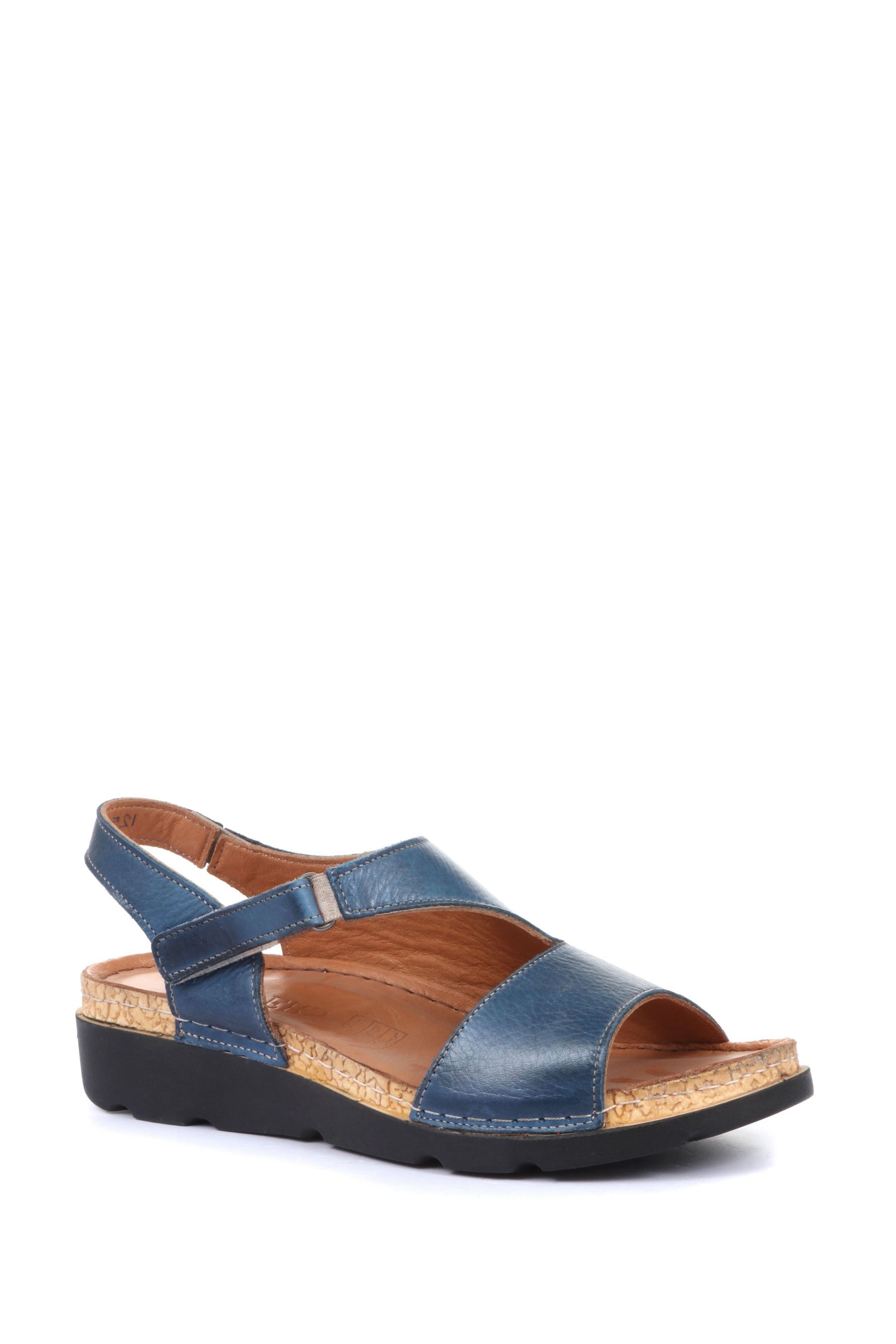 Buy Pavers Blue Ladies Casual Leather Slingback Sandals from Next Ireland