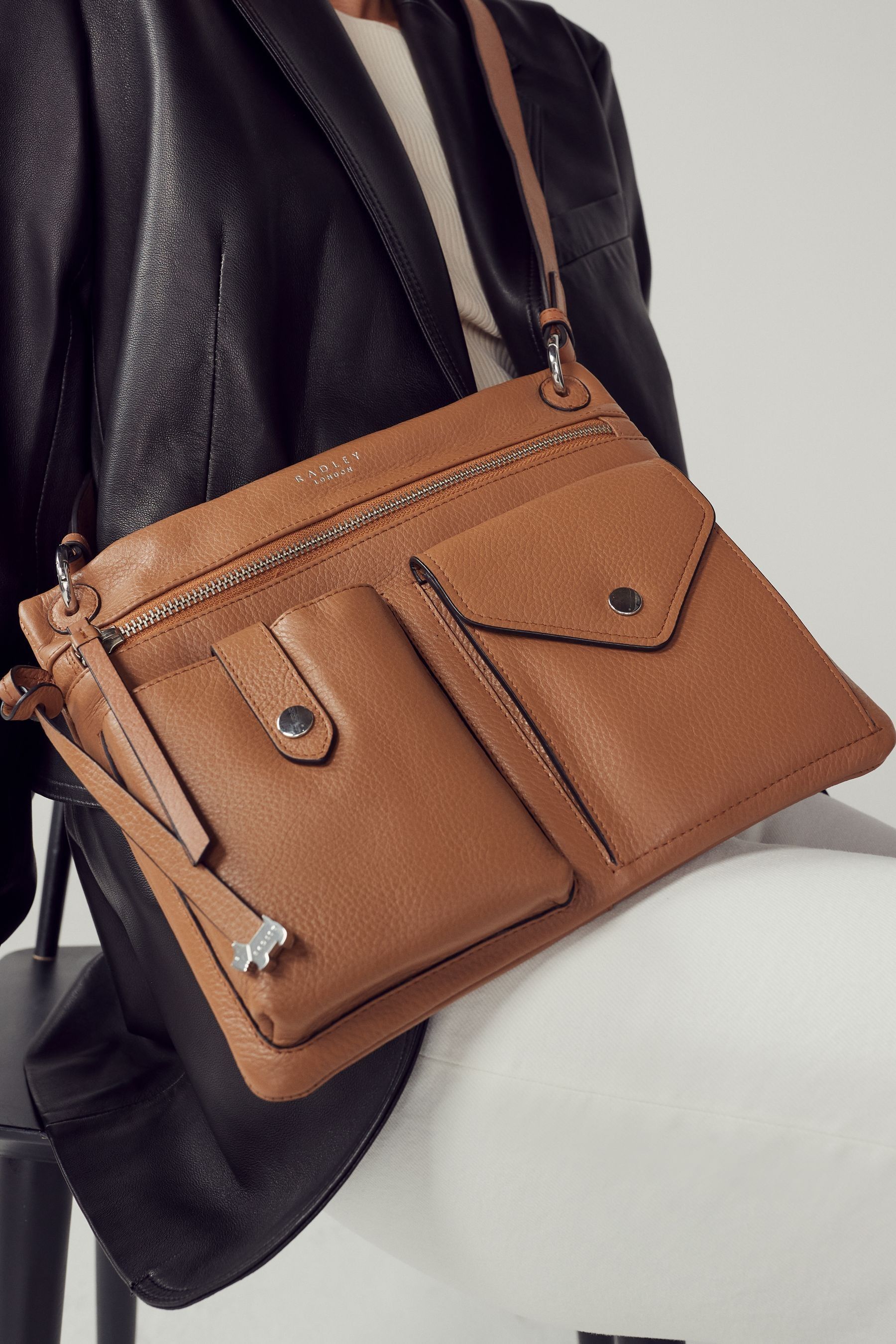 Buy Radley London Wilton Way Brown Casual Medium Zip Top CrossBody Bag