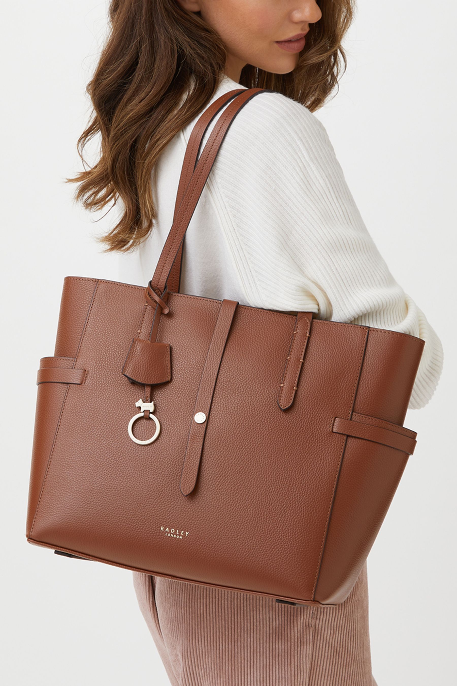 radley london large zip top shoulder bag