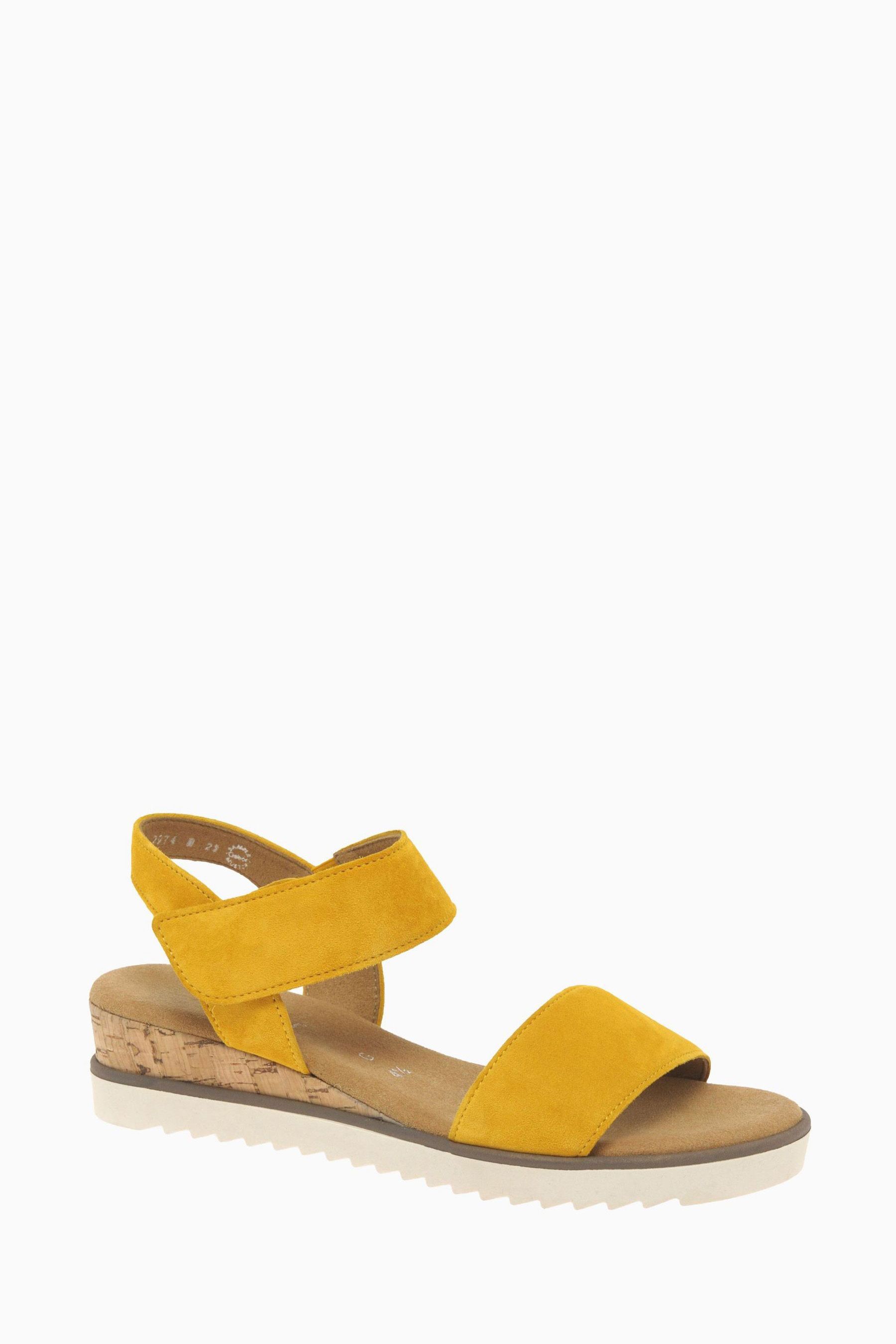 Buy Gabor Raynor Yellow Suede Sandals from the Next UK online shop