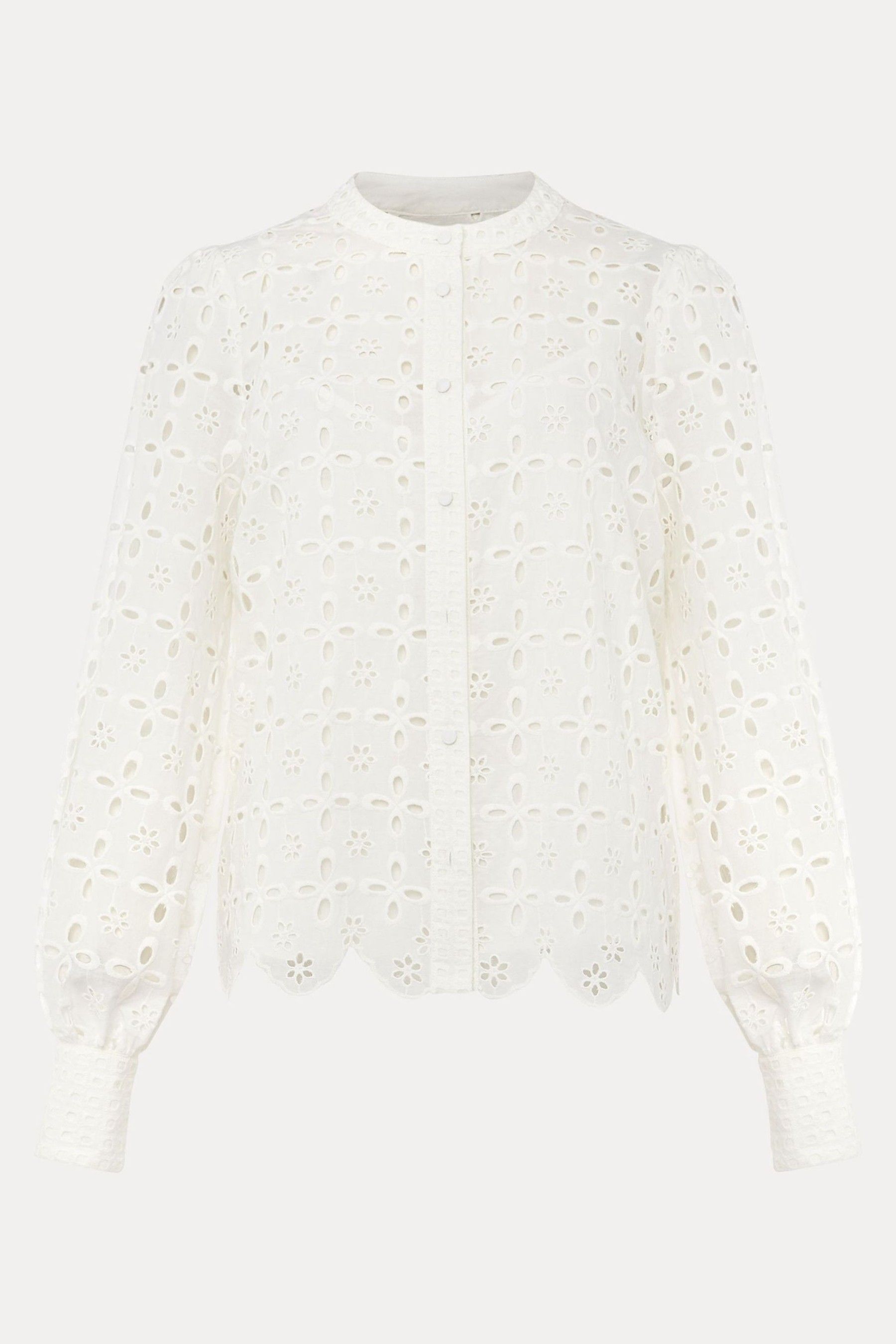 Buy Phase Eight White Evianna Broderie Blouse from Next Ireland