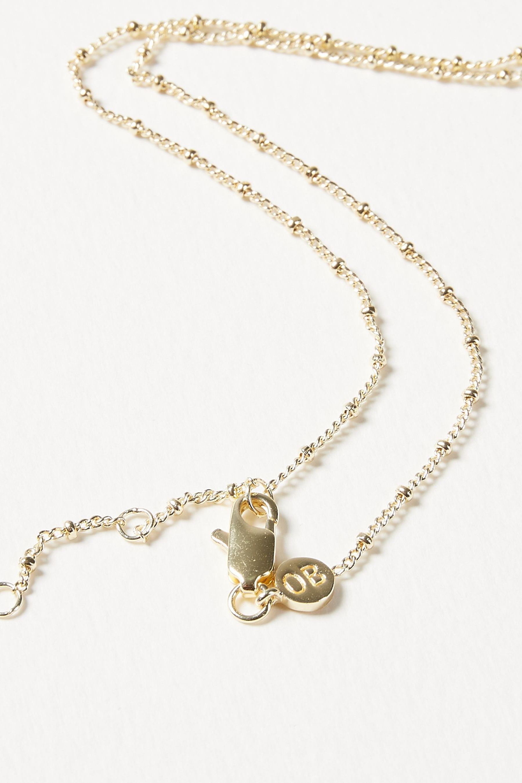 Buy Oliver Bonas Alula Round Pearl Drop Gold Plated Pendant Necklace from the Next UK online shop